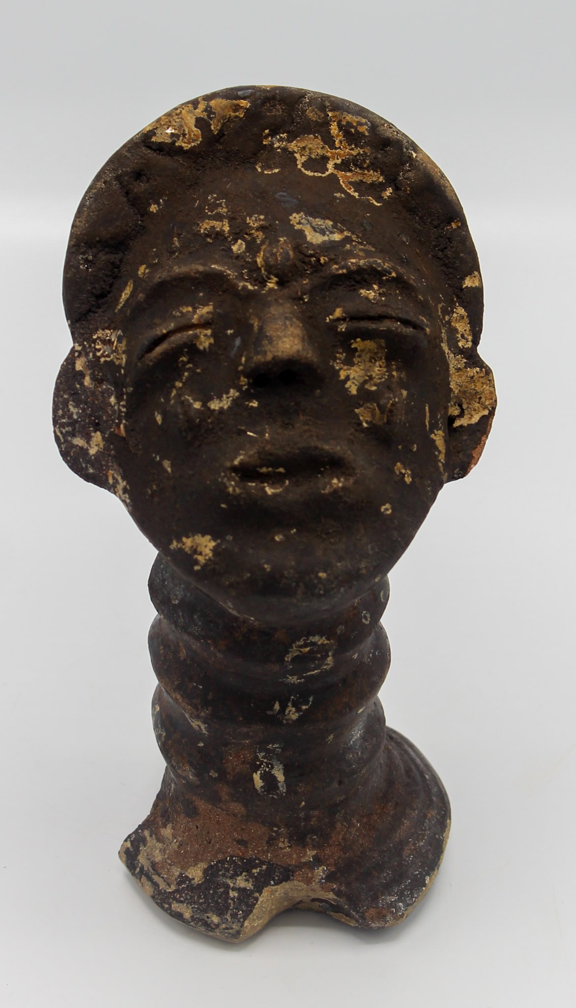 Akan, Terracotta Memorial Head in the Kwahu Style, West Africa. (1 of 5)