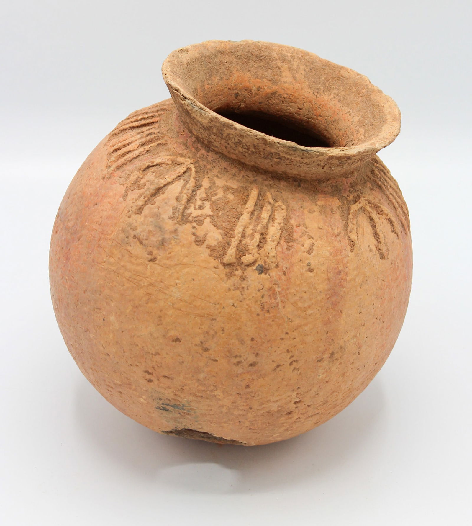 A Bura Vessel, Niger, West Africa: A Bura vessel, Niger, West Africa, 3rd - 13th century, richly decorated with abstract motif's. Approximate size, 7.75"H. PROVENANCE: From the estate of Dr. Philip Gould, New York