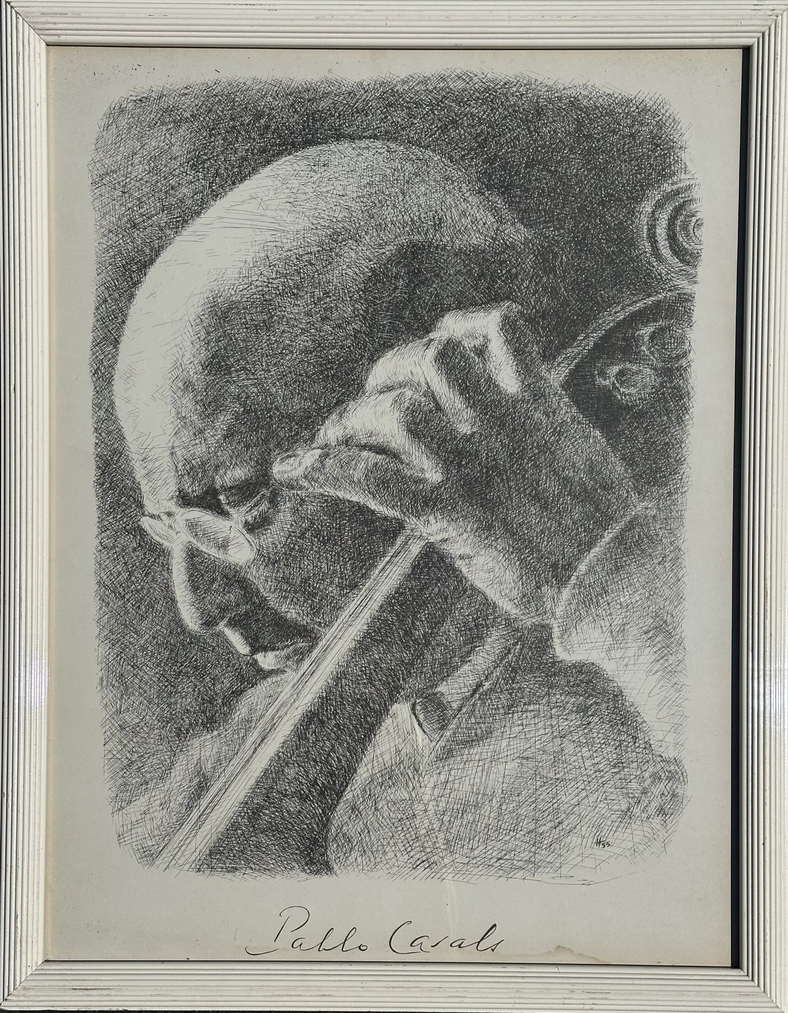 LORENZO HOMAR (New York/Puerto Rico 1913-2004) Vintage "Pablo Casals" Lithograph (1 of 8)