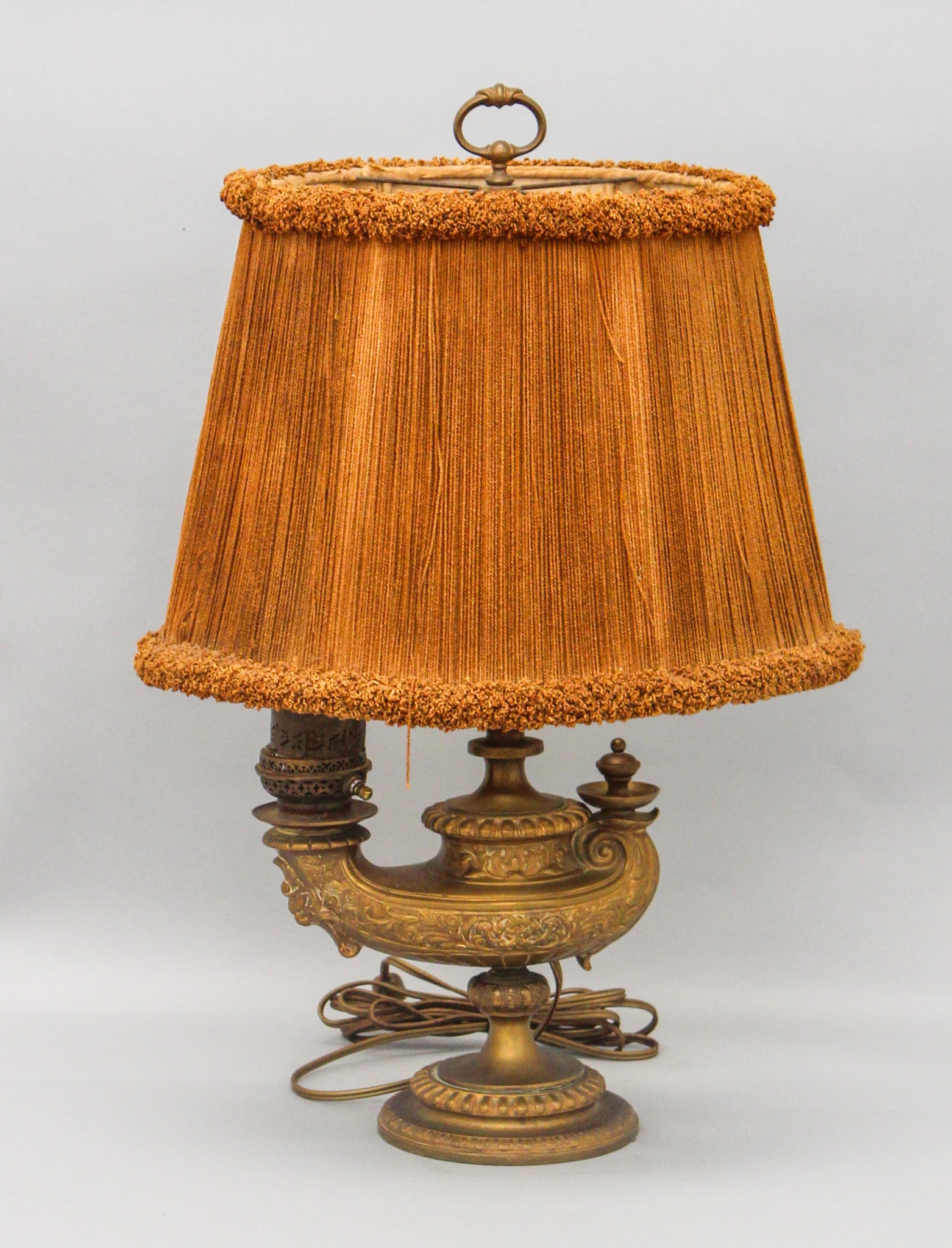Late 19th C. Cast Bronze Kerosene Lamp for Tiffany & Co. as an Electrical Table Lamp (1 of 13)