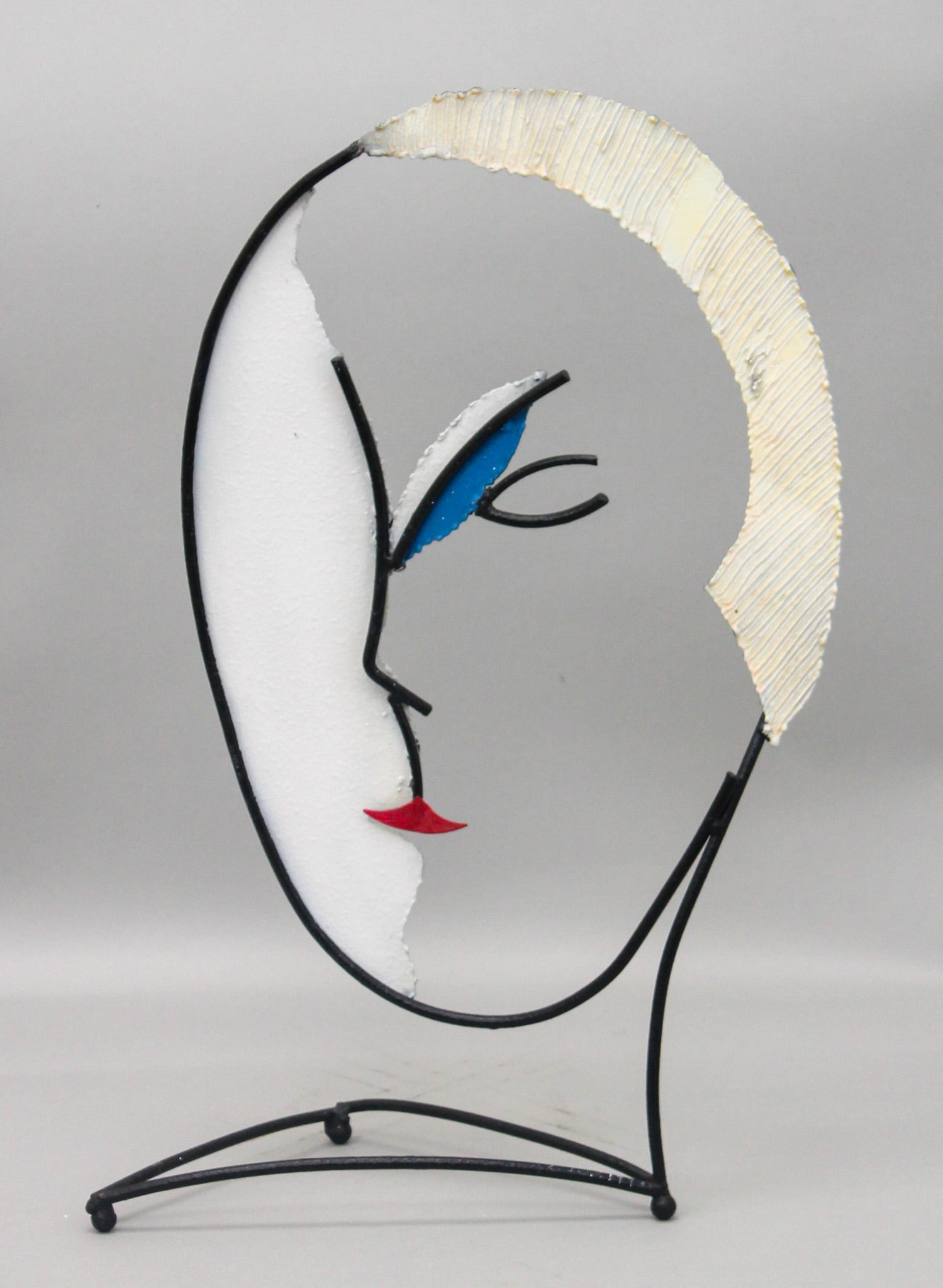 Curtis Jere Metal Painted Face Pop Art Sculpture (1 of 6)