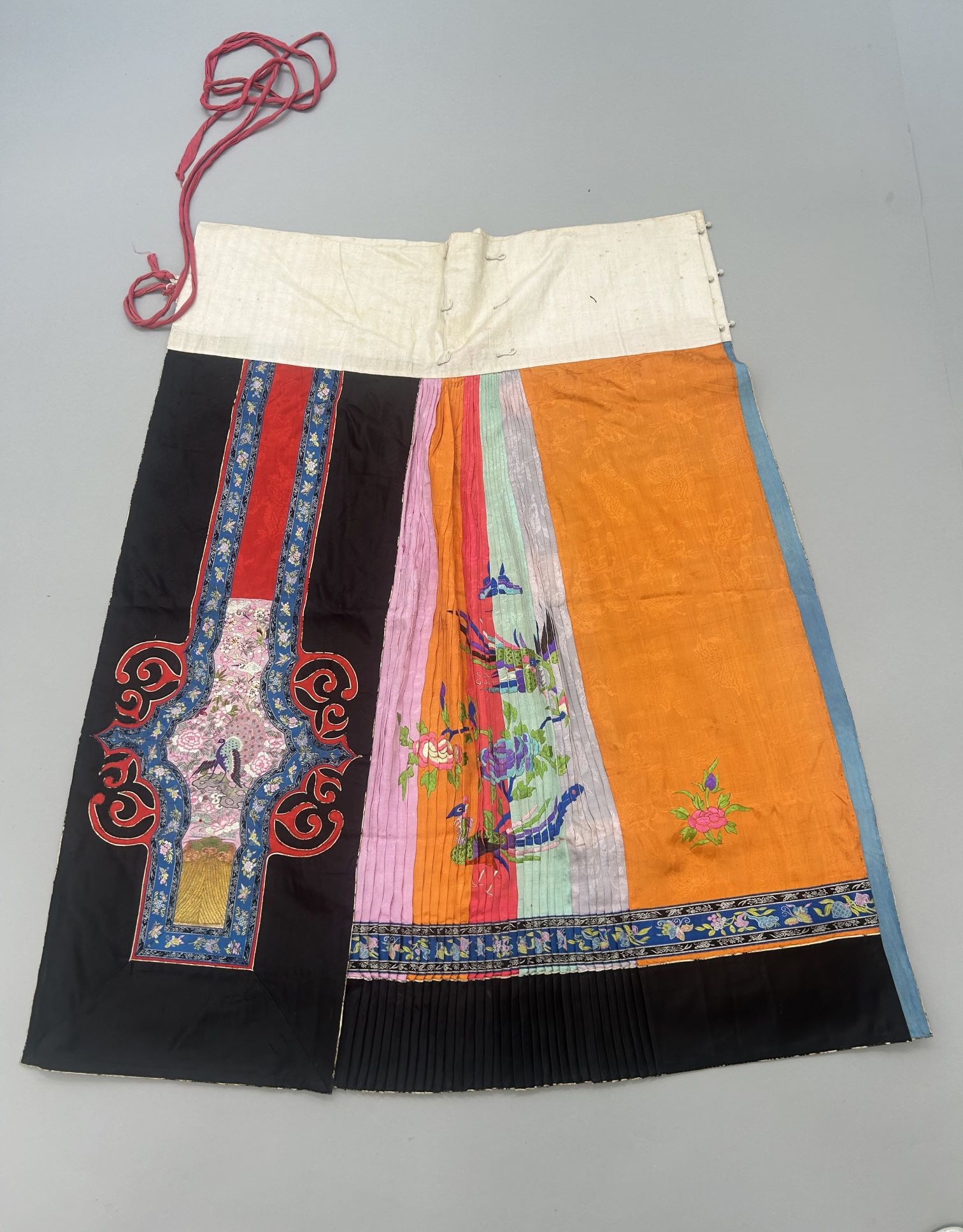 A Multicolored Silk Apron Skirt, Qing Dynasty, Late 19th Century (1 of 18)