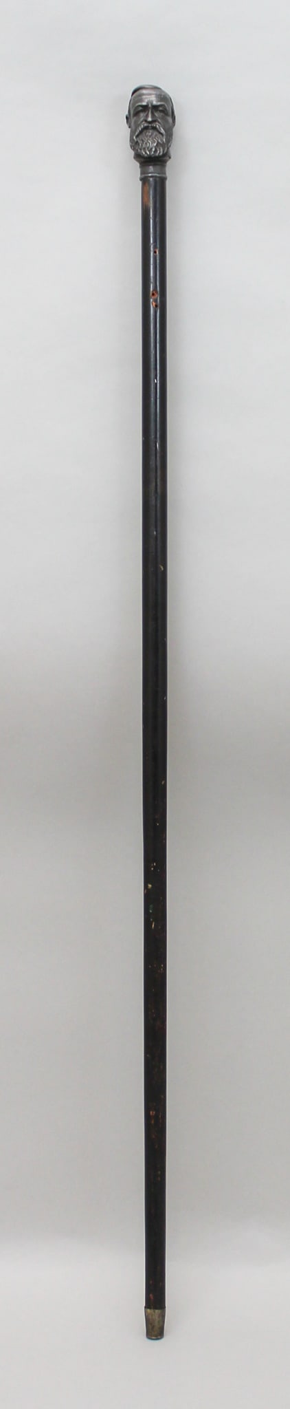 Presidential Campaign 1888 Cast Metal Bust of Benjamin Harrison Wooden Cane (1 of 5)