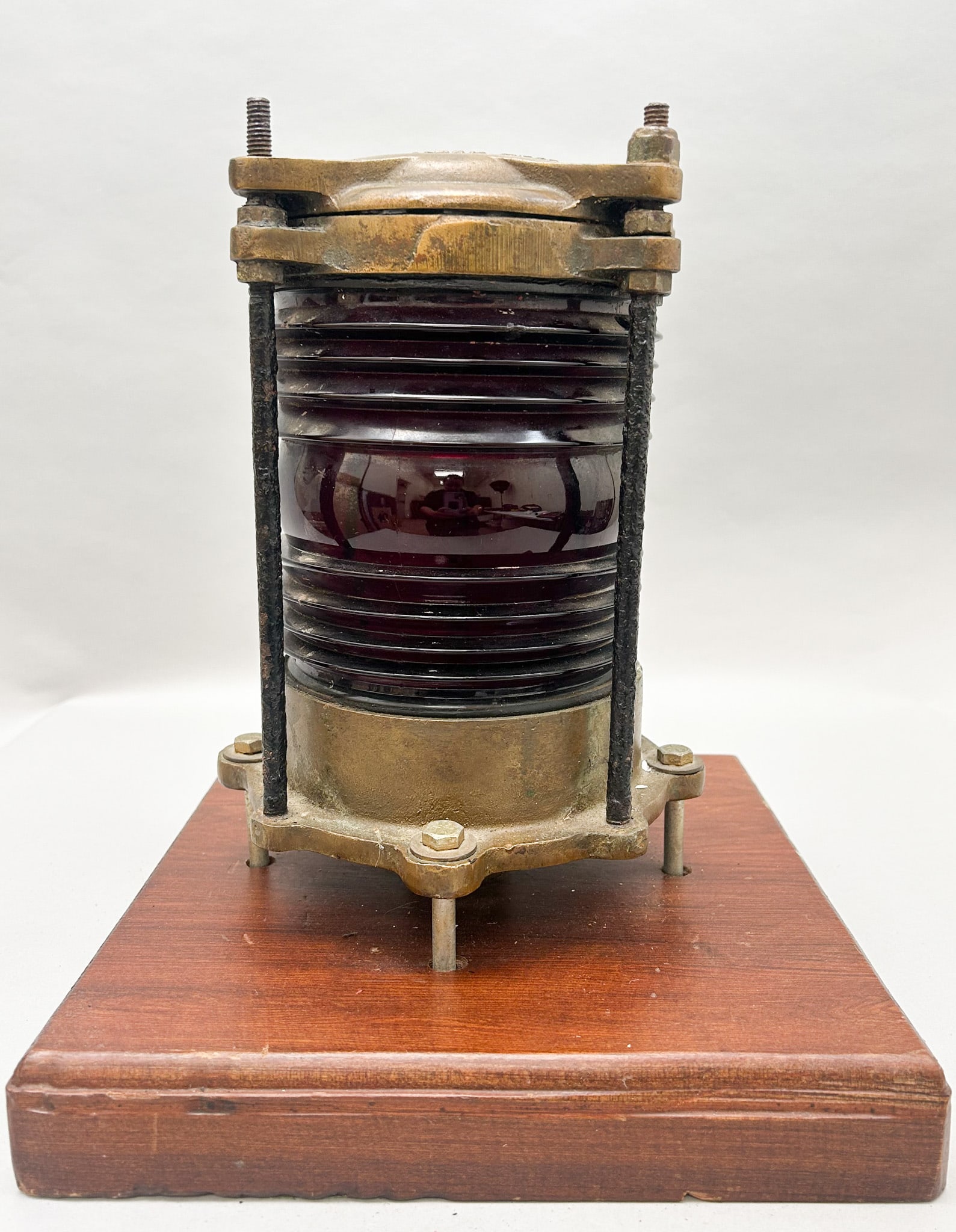 Vintage Maritime Red Nautical Signal Light Marker by Modern Metal Company (1 of 8)