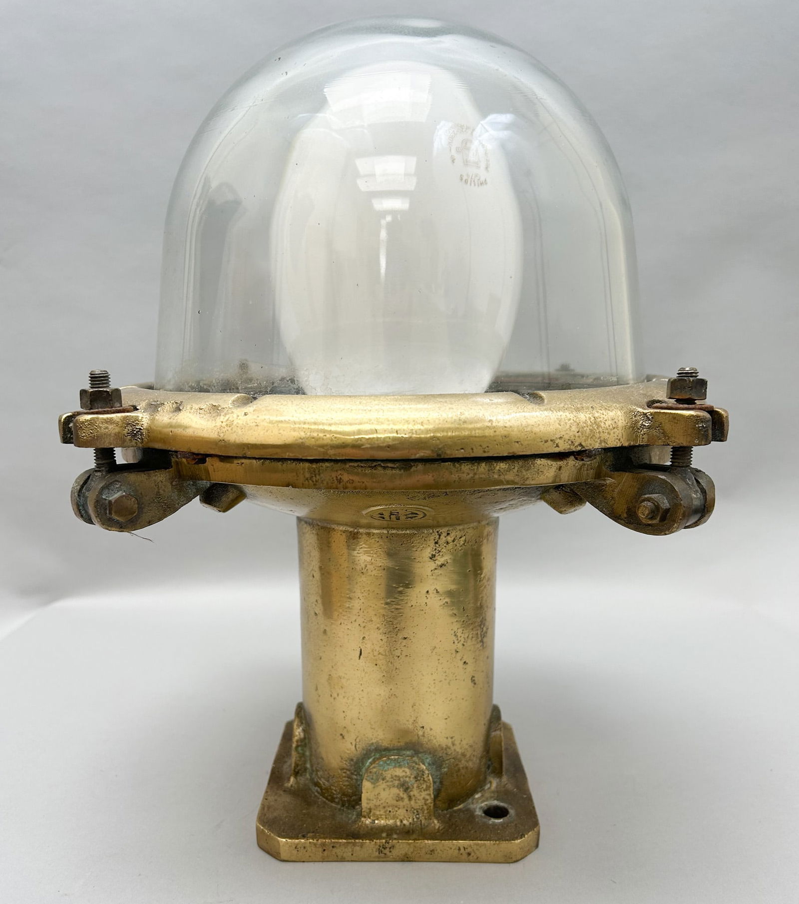 Antique Marine or Industrial Brass Lamp (1 of 9)