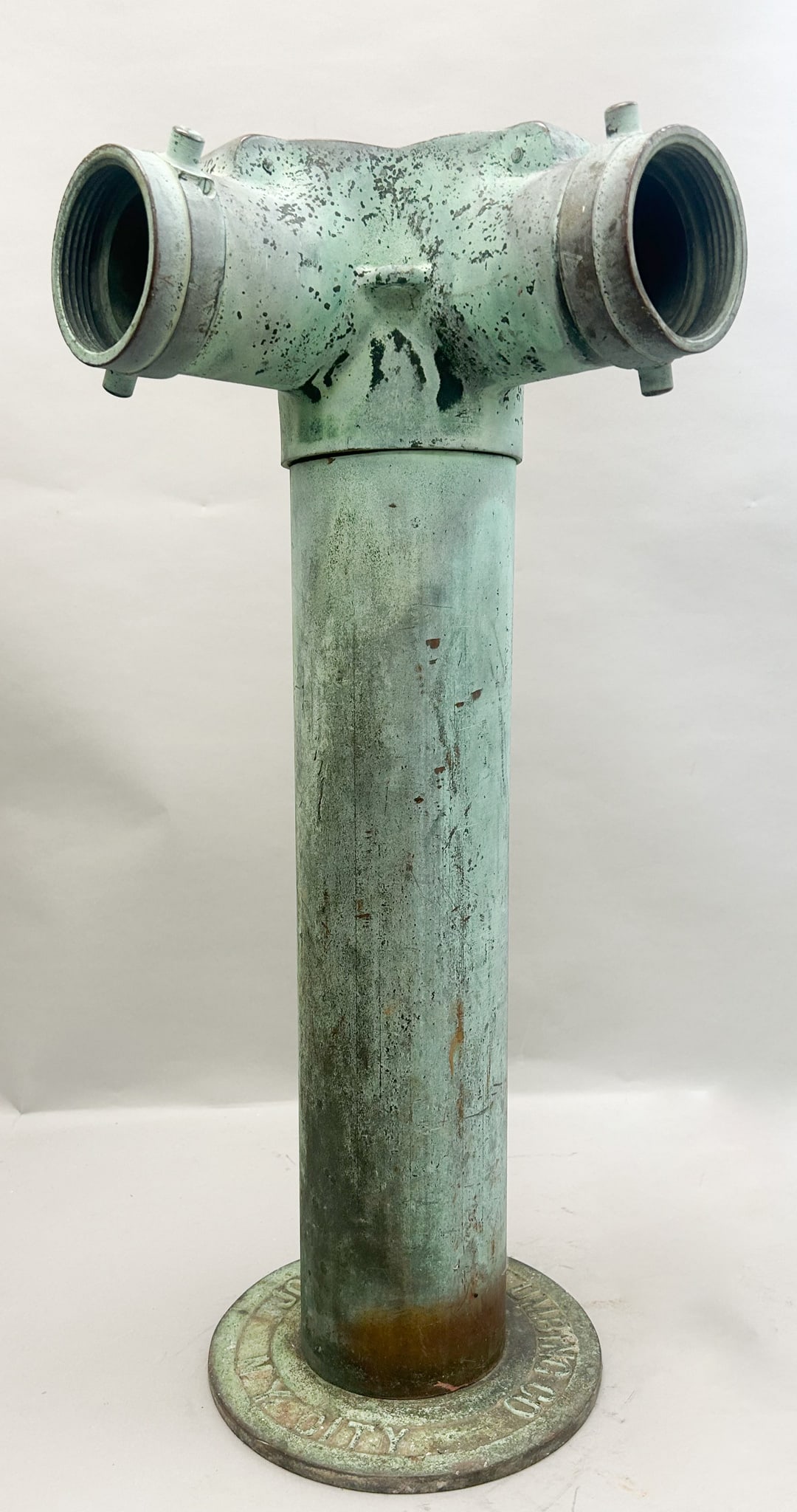 Antique Solid Brass Hydrant, John Weil Plumbing Co, NY City (1 of 4)