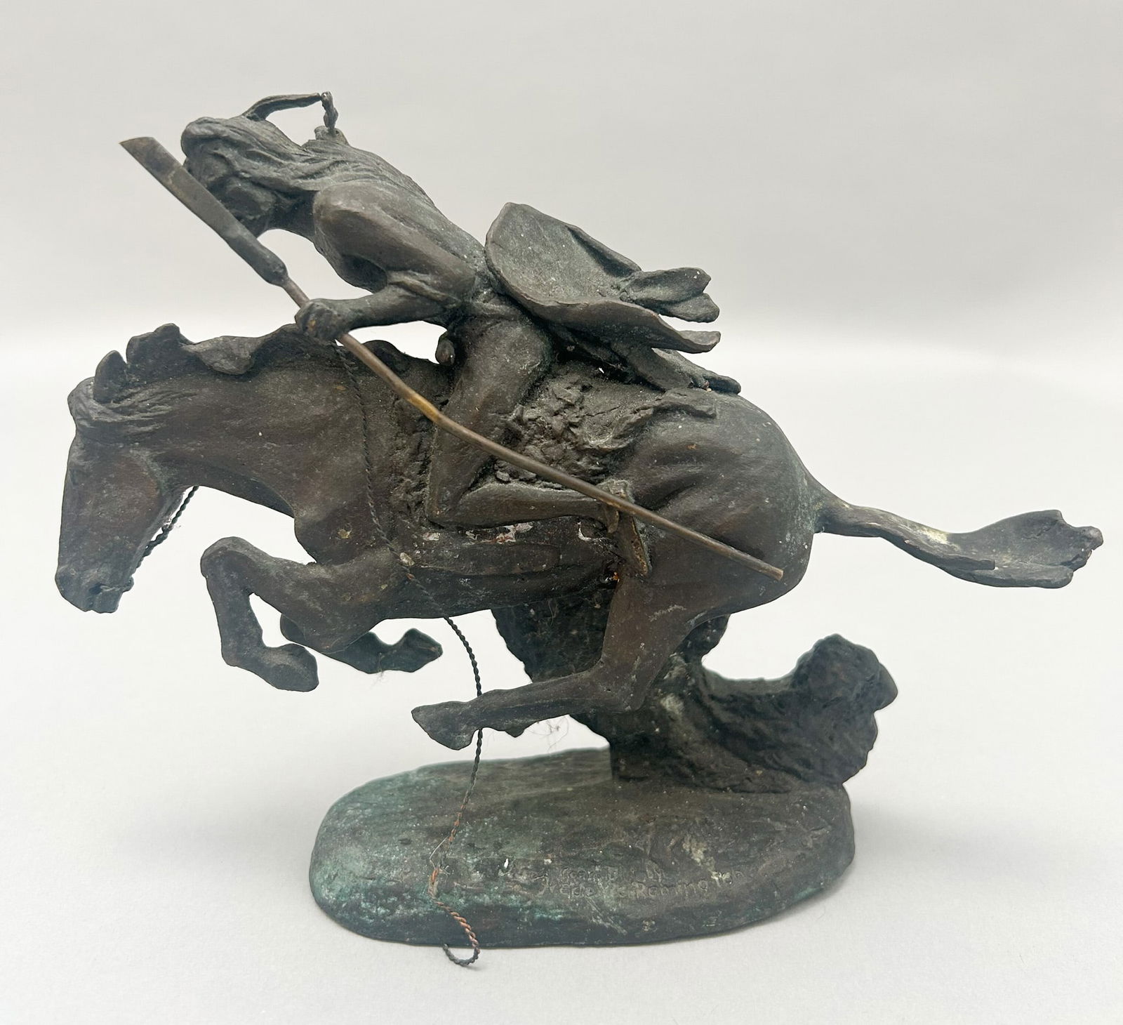 Vintage 1988 Franklin Mint  Frederic Remington ''The Cheyene'' Native Horse Statue (1 of 10)