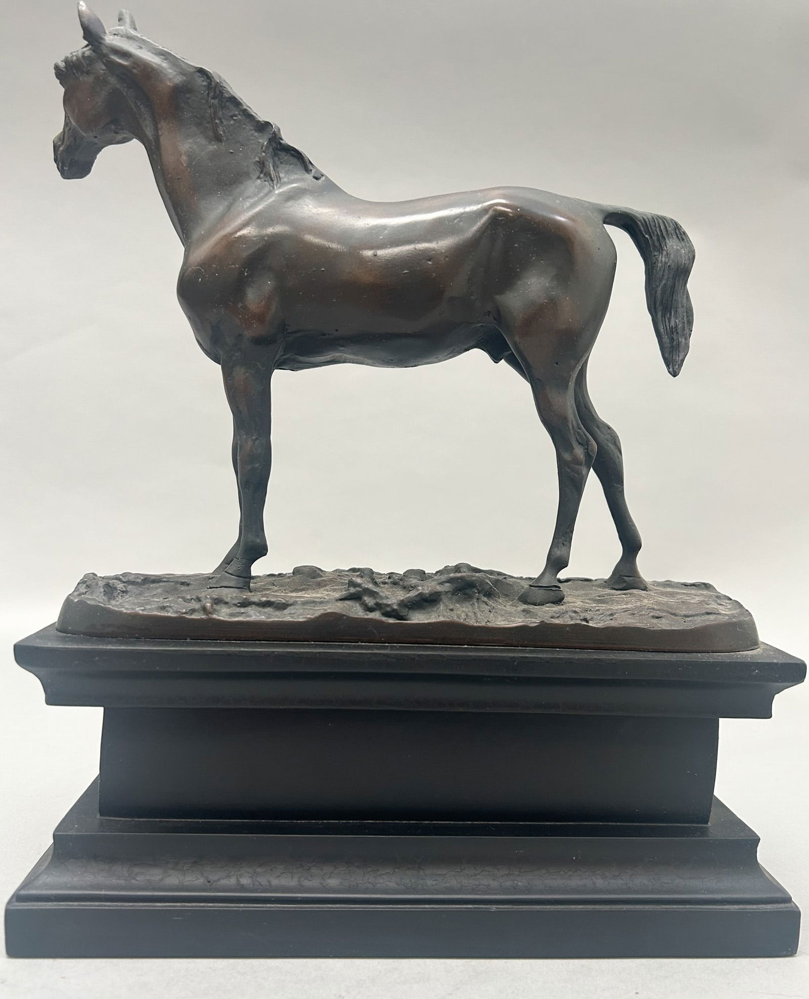Redinha, Jument Anglaise de Sang'' Patinated Bronze Horse Sculpture After Pierre-Jules Mene (1 of 10)