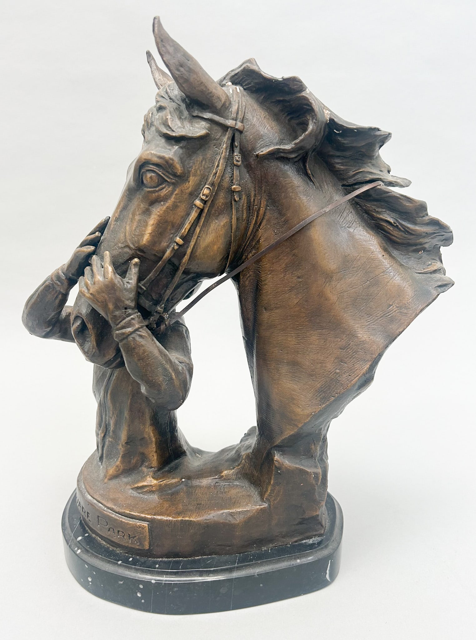 Vintage Delaware Park Bronze Statue on Marble Base (1 of 12)