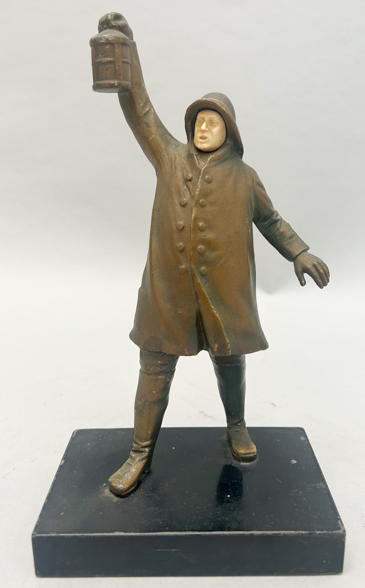 Antique J B Hirsch Nautical Maritime Sea Ship Sailor Bookend: Antique J B Hirsch fisherman holding lantern bookend, Only one piece 9"h x 5"w x 3.25"d