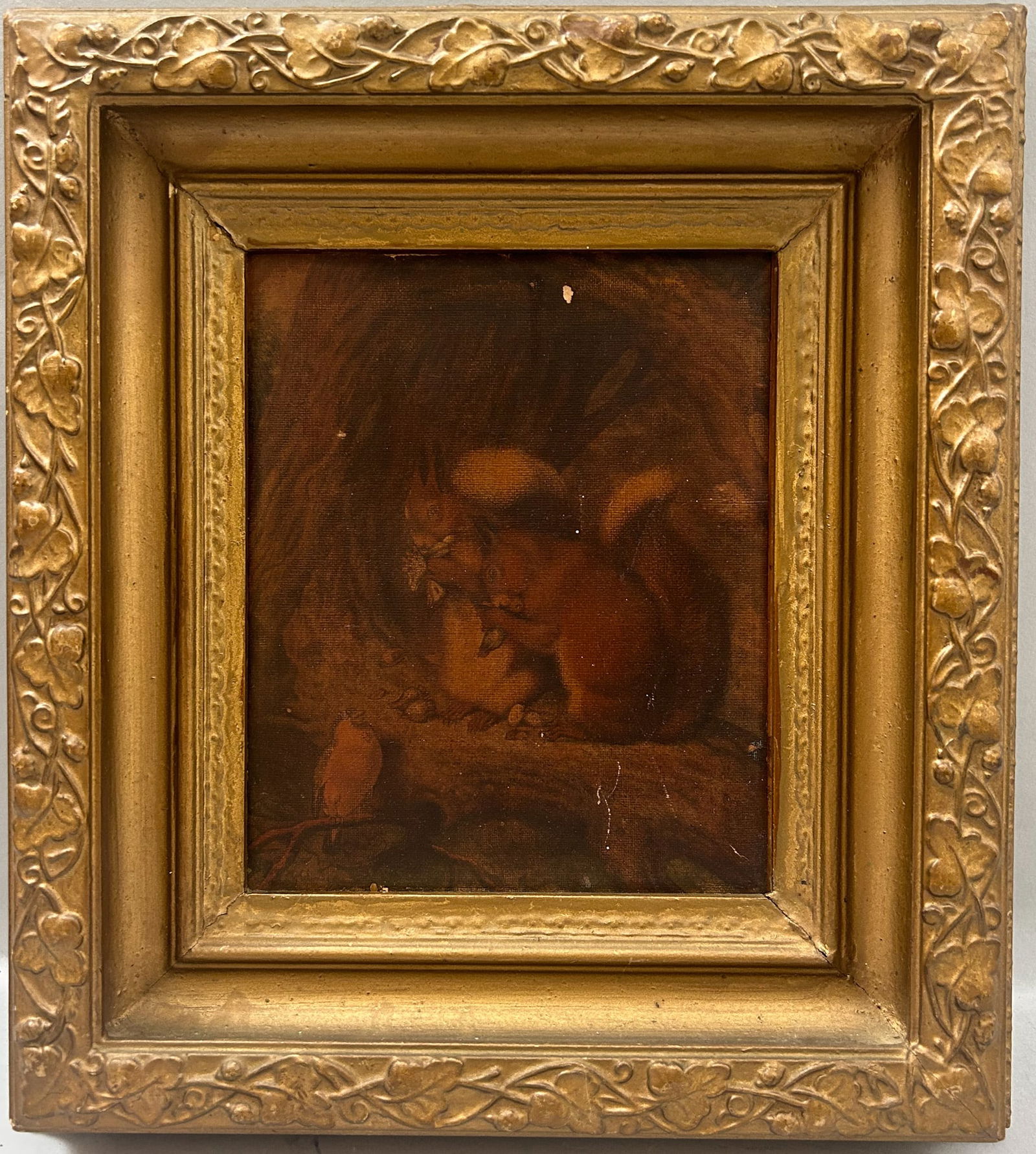 Antique Print of Squirrels with a Bird,  Unsigned (1 of 6)