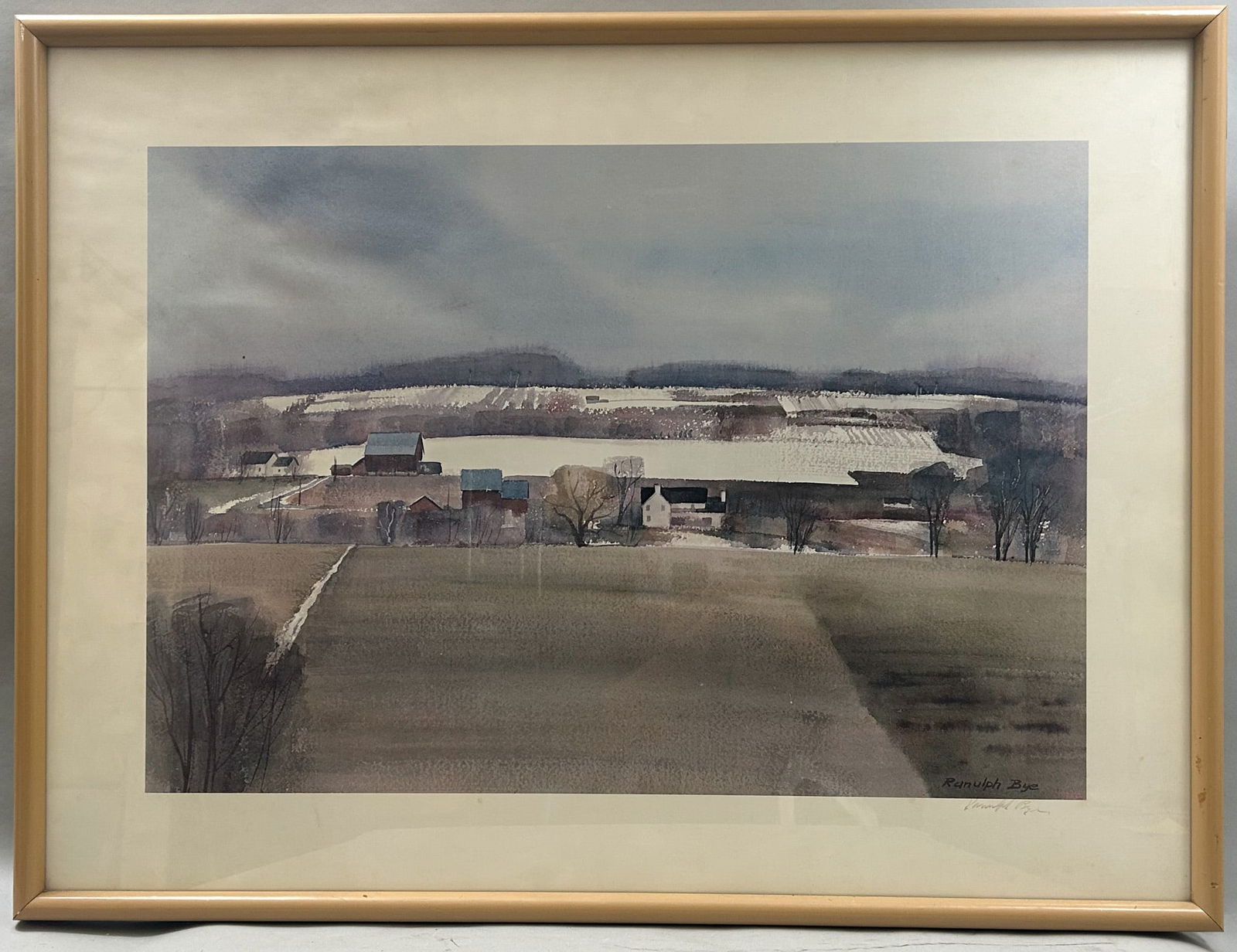 Vintage ''Bucks County Landscape'' Print by Ranulph Bye (1 of 6)