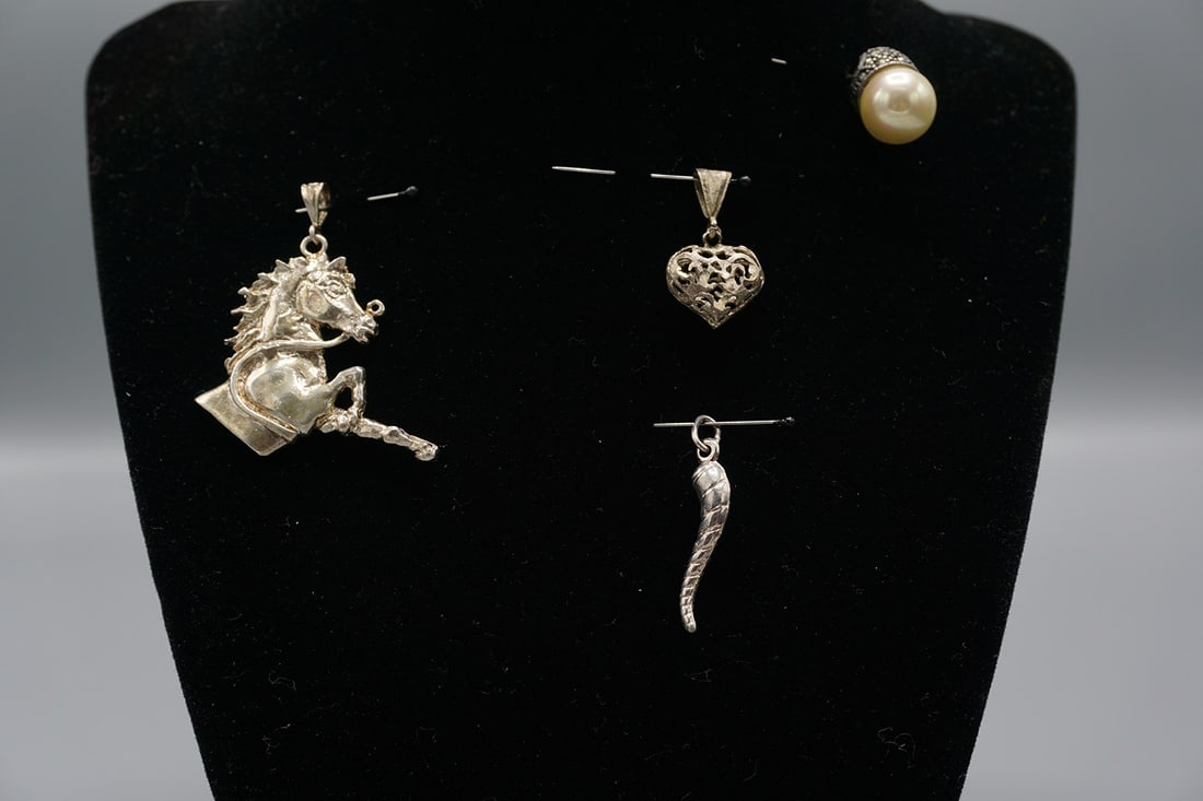 Lot of 4 - Sterling Silver Pendants (1 of 4)