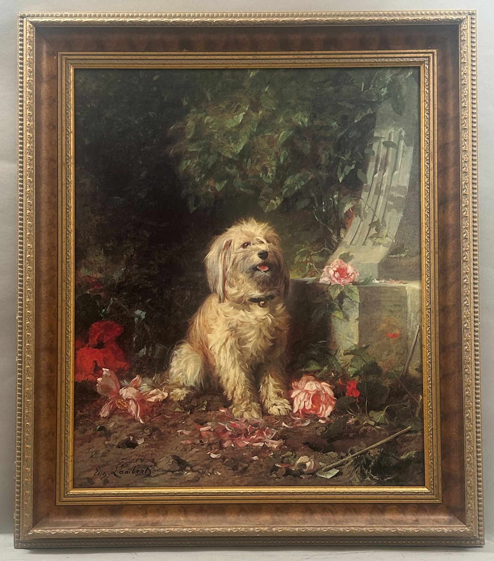 Amateur Gardner, Oil Transfer Print, After Louis Eugene Lambert (1 of 6)