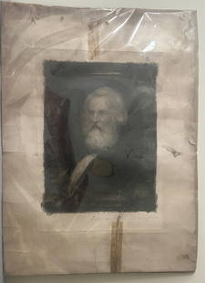 Signed Engraved Portrait of Henry Wadsworth Longfellow by William Edgar Marshall: Engraved portrait of Longfellow, pencil signed by Marshall, Copyright by George Barrie, Philadelphia, frame size 45"l x 33.5"w and sight size 30.5"l x 21"w