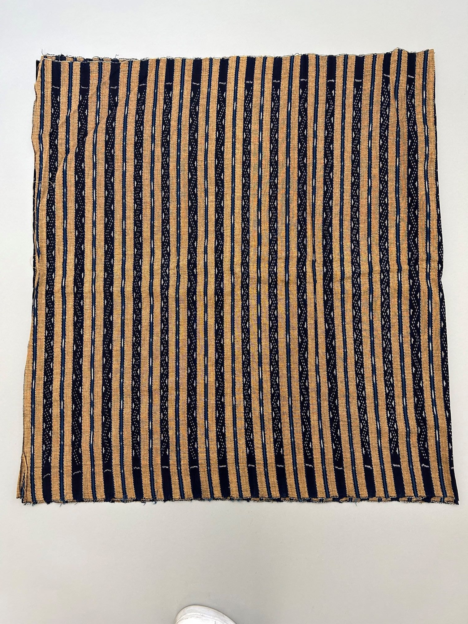 Thai Upcountry Contemporary Cotton Weaving: Thai Upcountry Contemporary Cotton Weaving, 134"l X 35"w Provenance: From the estate of Dr. Philip Gould , New York