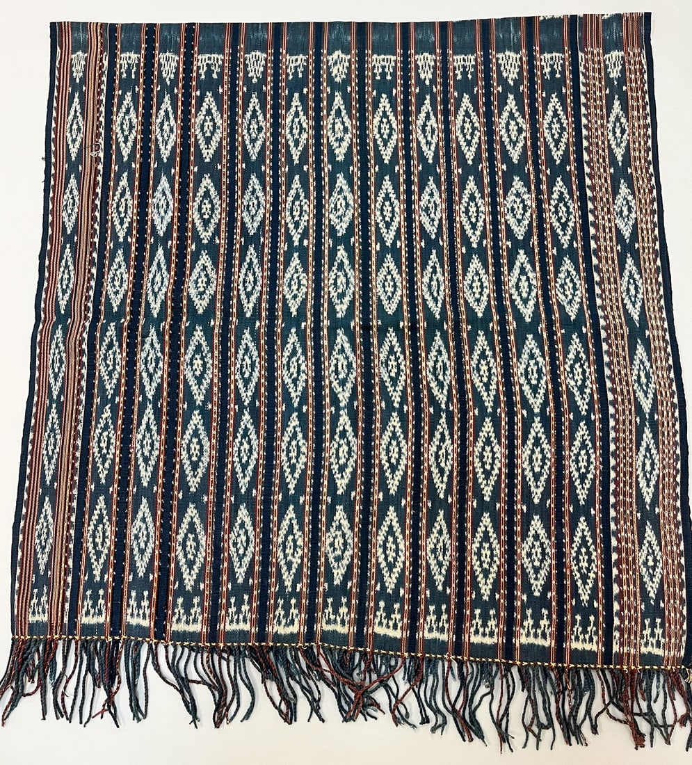 Sawu, Indonesia, Vintage Woven Cotton Wrap Ikat Sarong (1 of 3)