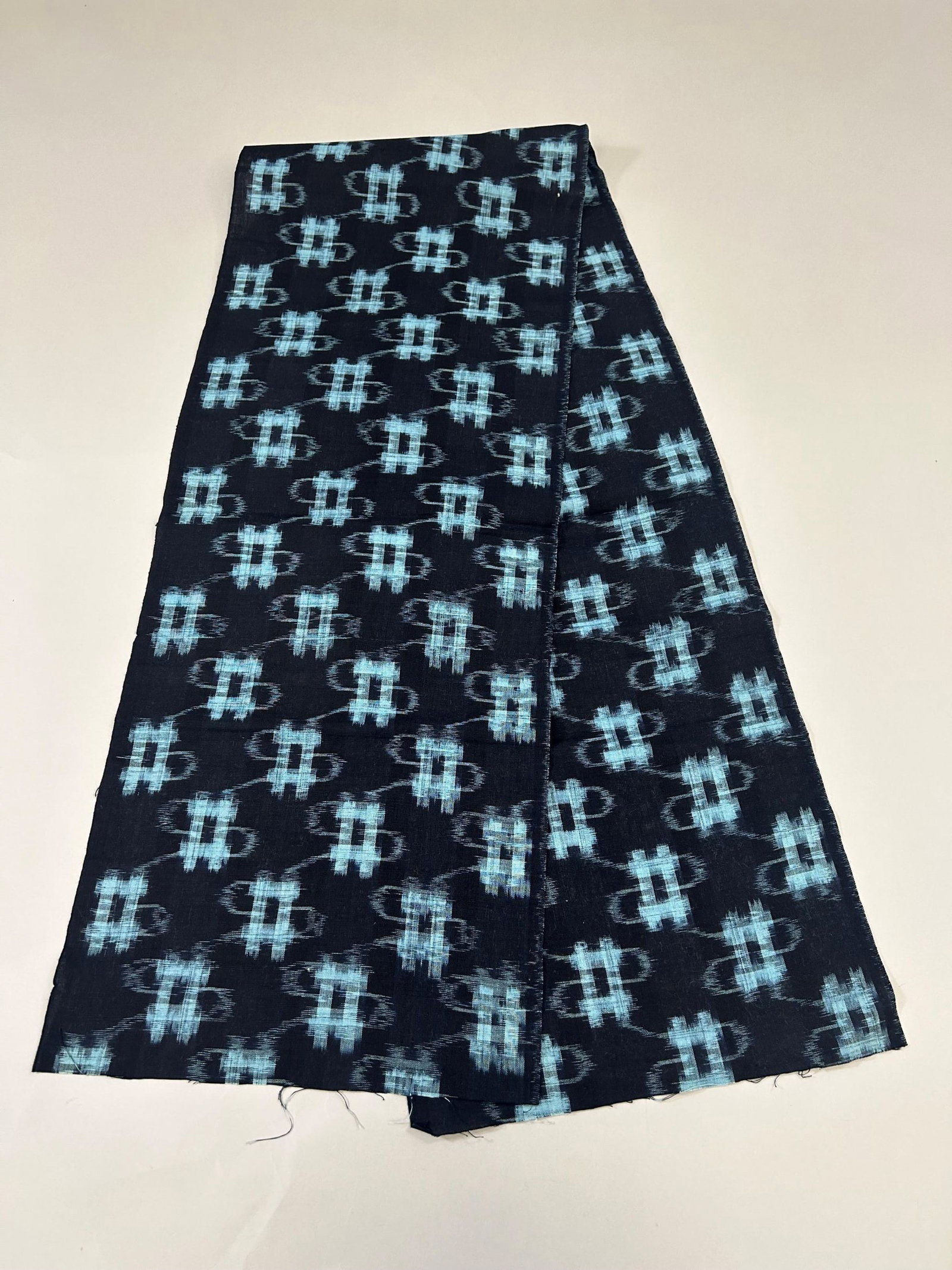 Vintage Japanese Kasuri Ikat Specimen: Vintage Japanese Kasuri Ikat Specimen, 70"l x 13"w Provenance: From the estate of Dr. Philip Gould , New York