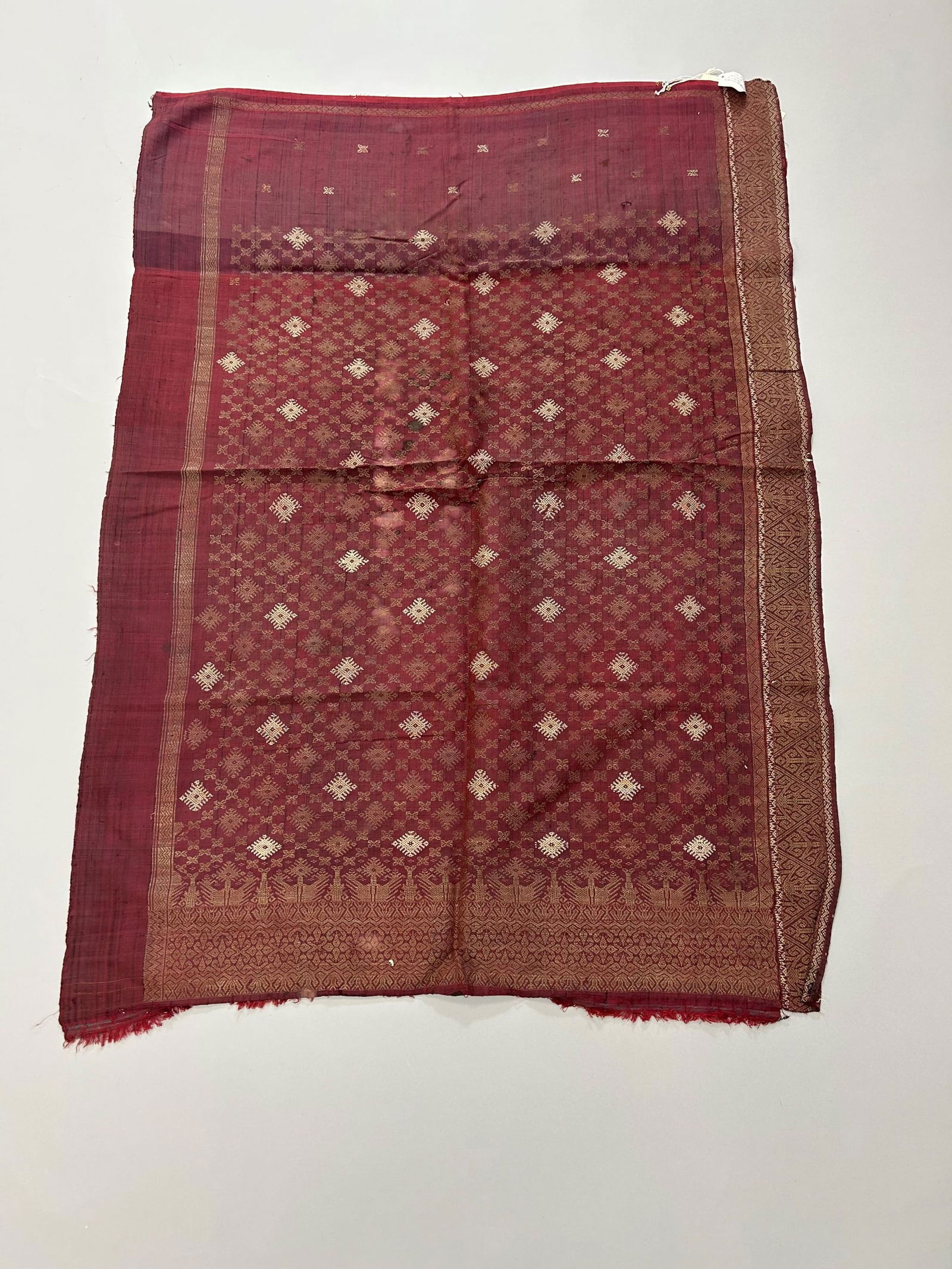 Indonesia, Minang, Sumatra, Silk Textile with Metal Threads (1 of 9)