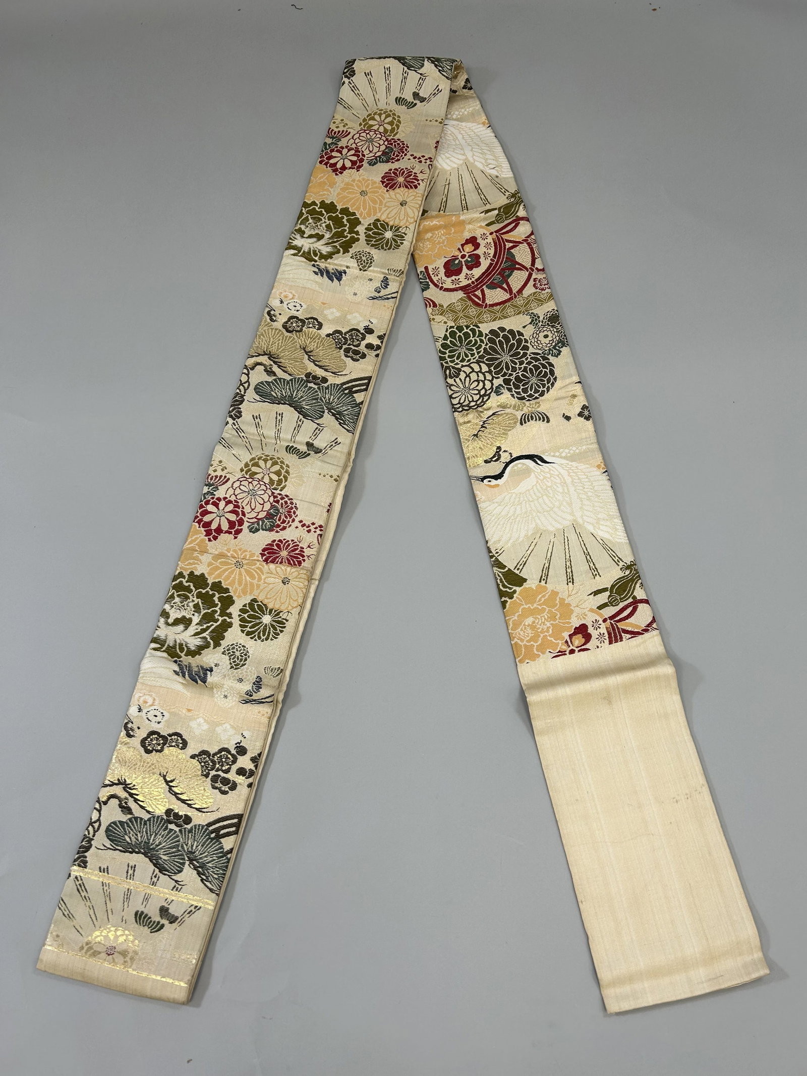 Modern Silk Obi: Modern Silk Obi, 93"l x 6"w Provenance: From the estate of Dr. Philip Gould , New York
