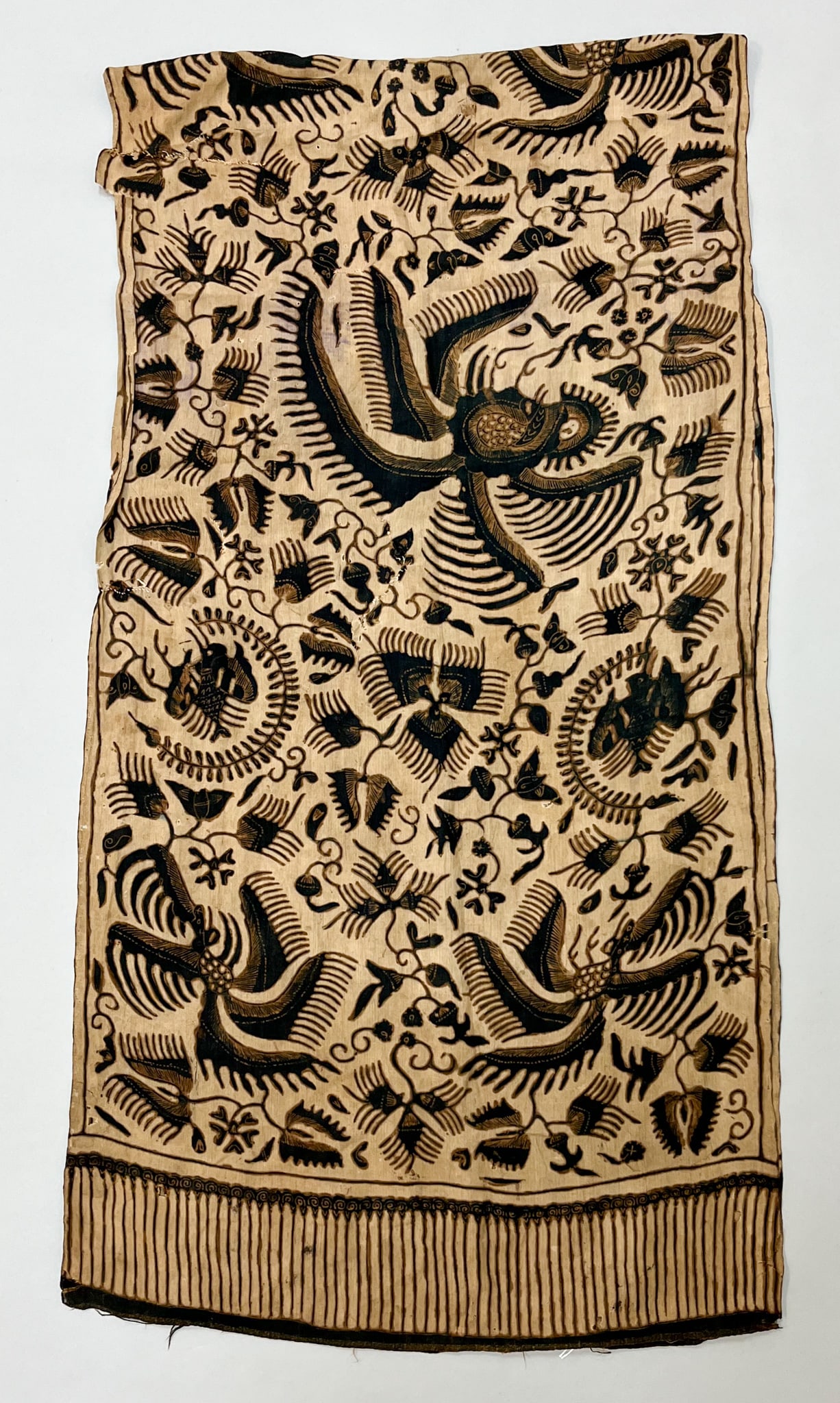 Java, Indonesia, Vintage Silk Batik Textile (1 of 6)