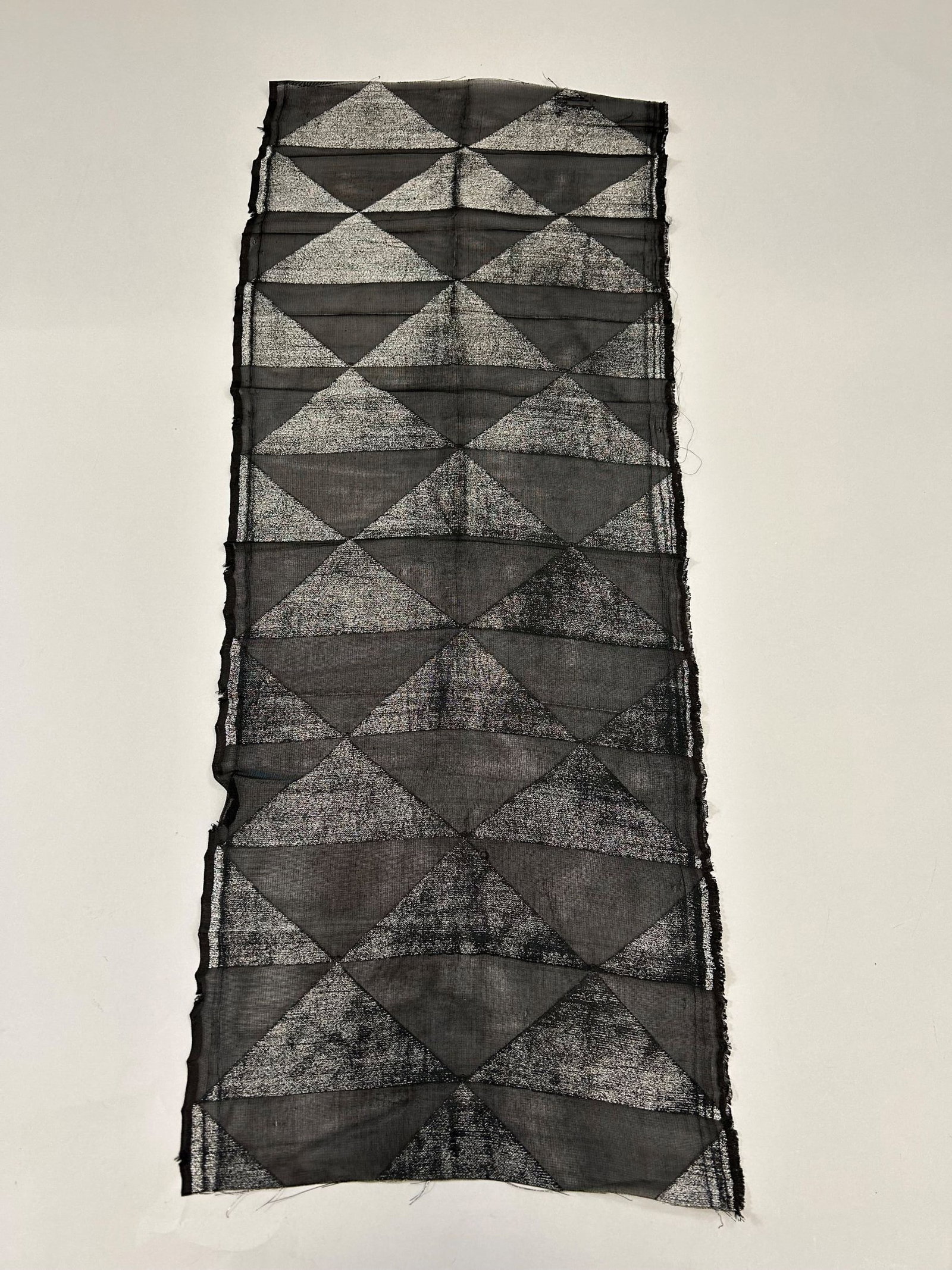 Japanese Oahu Coarse Cotton Fabric: Japanese Oahu Coarse Cotton Kimono Fabric, 32"l x 13"w Provenance: From the estate of Dr. Philip Gould , New York