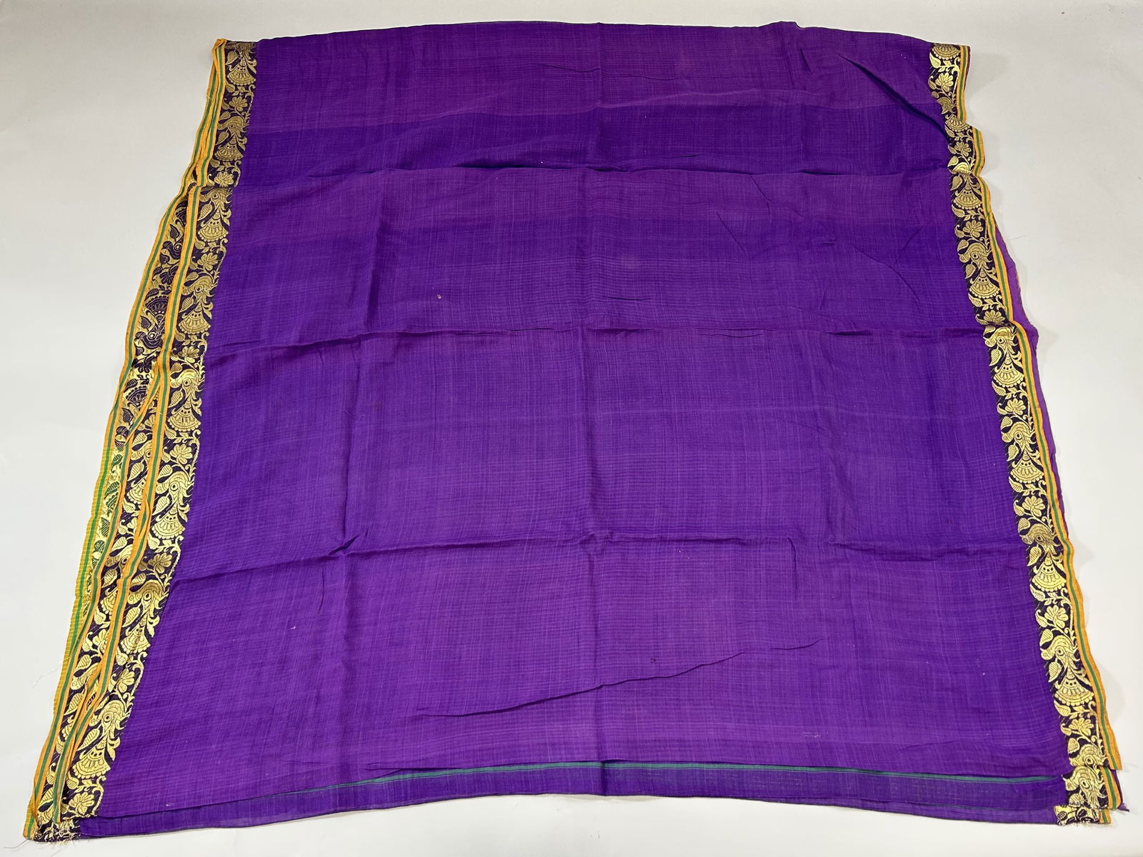 India Sari with Metallic Gold Pattern (1 of 8)
