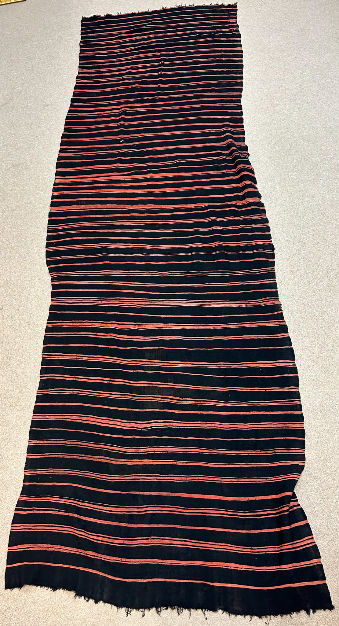 Tunisian Wool Wrap: Men's wool wrap, Kerkennah Islands, Tunisia, North Africa, 132" x 40" PROVENANCE:From the estate of Professor Philip Gould, New York