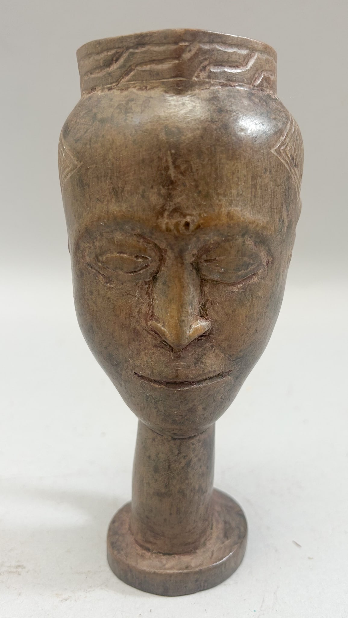 Kuba People Style Carved Wood Cup, South-western of Democratic Kongo, Central Africa (1 of 6)