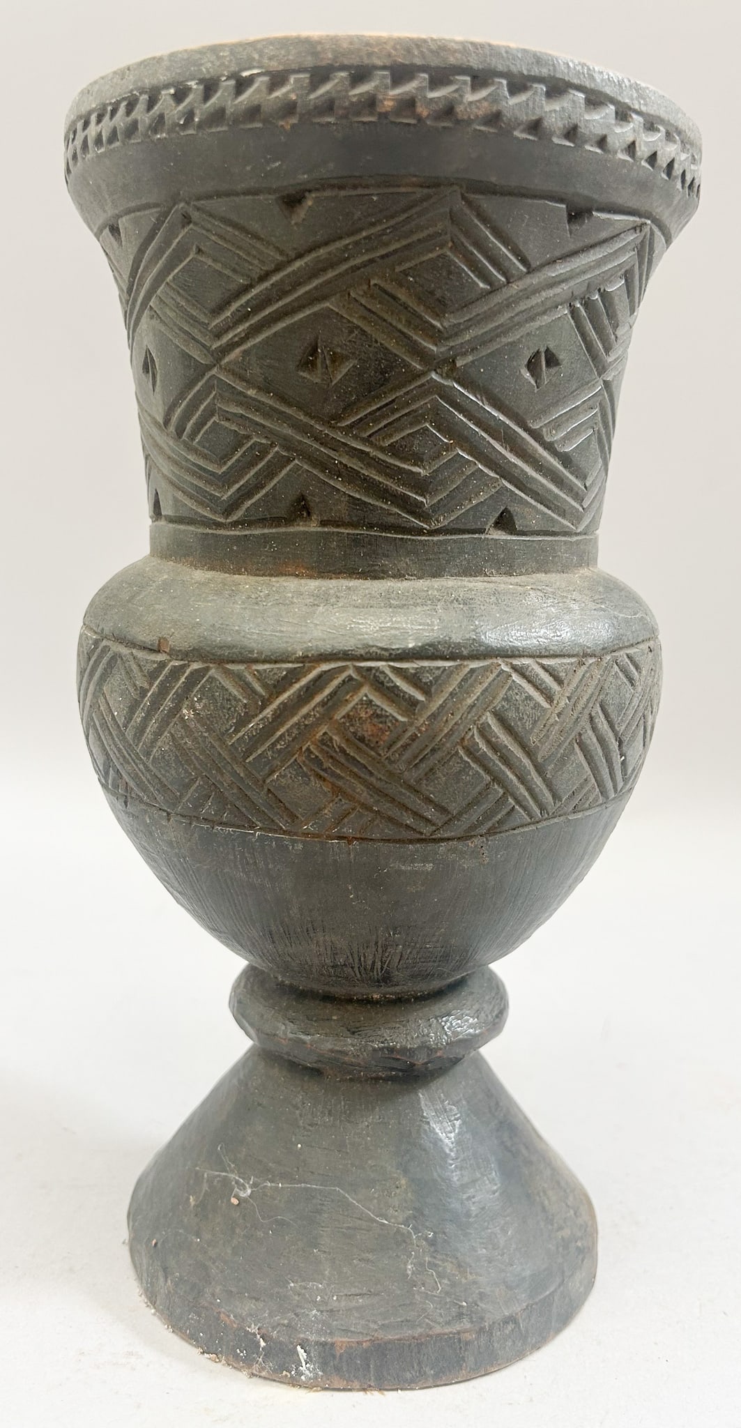 Kuba People Style Carved Wood Cup Chalice, South-western of Democratic Kongo, Central Africa (1 of 8)