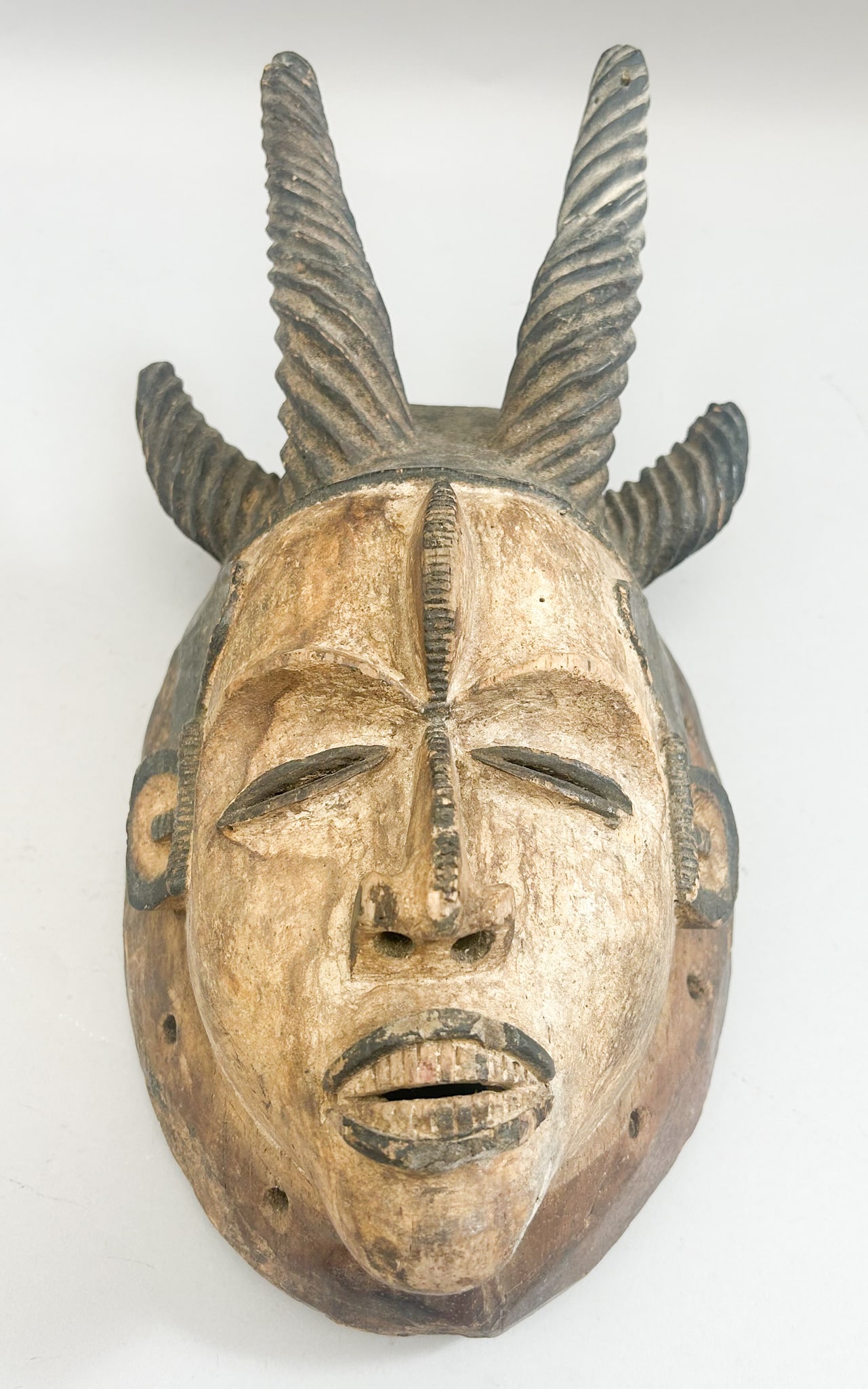Nigerian Style, Carved Wood Mask, West Africa (1 of 8)
