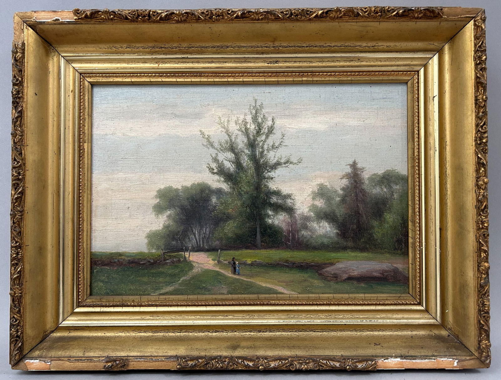 Vintage Impressionist Oil on Canvas Painting (1 of 5)