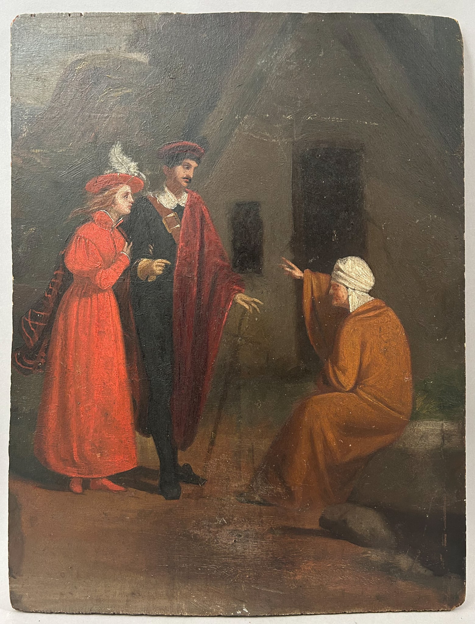 Antique Oil on Board Painting (1 of 6)