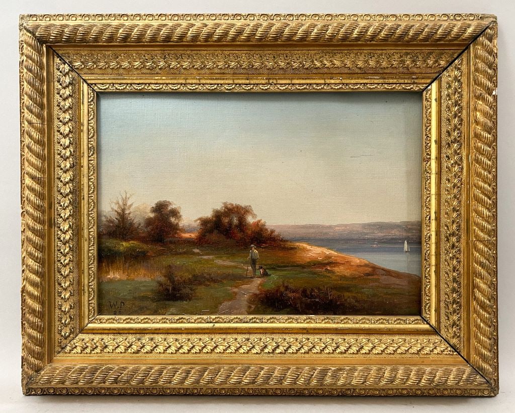 Antique Impressionist Oil on Canvas Painting by W.P (1 of 7)