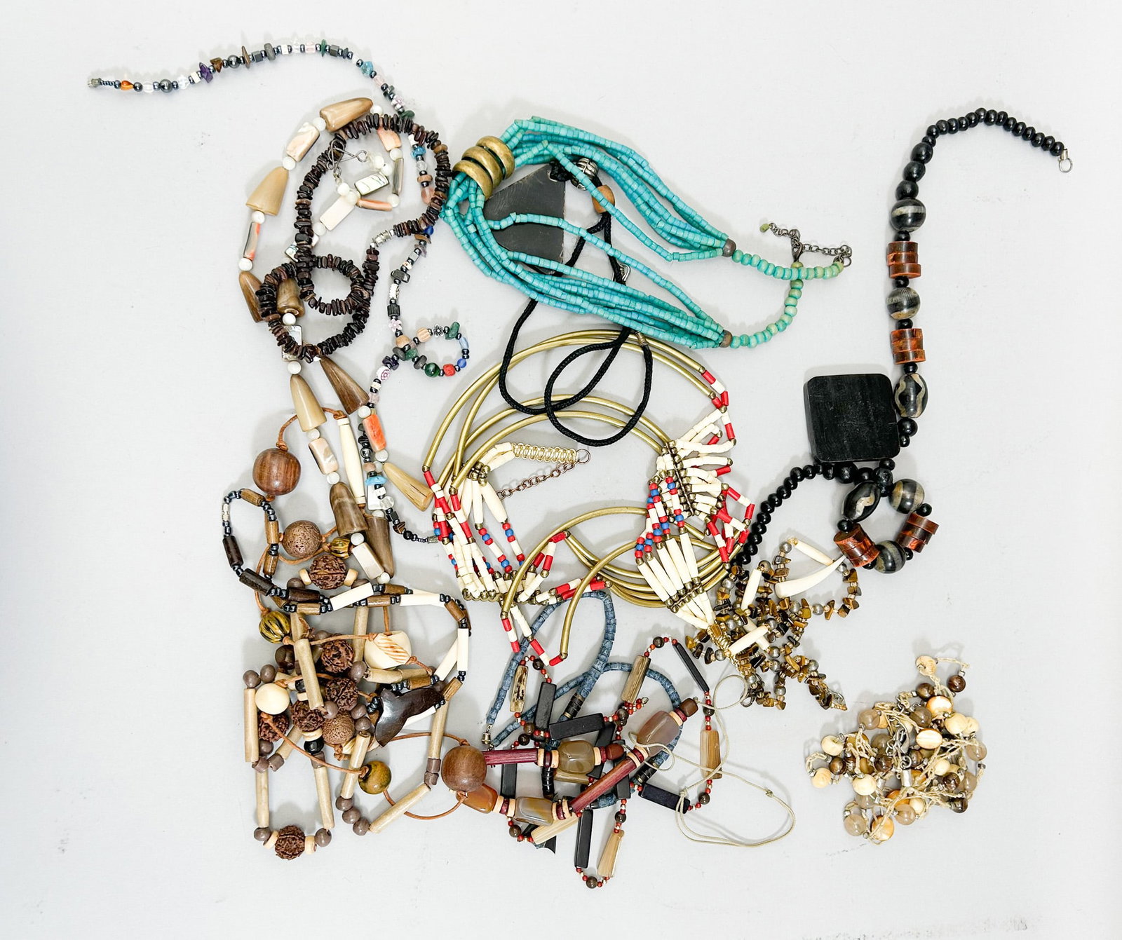 Group of Native American-Style Jewelry: Group of Native American Style Jewelry, Necklaces