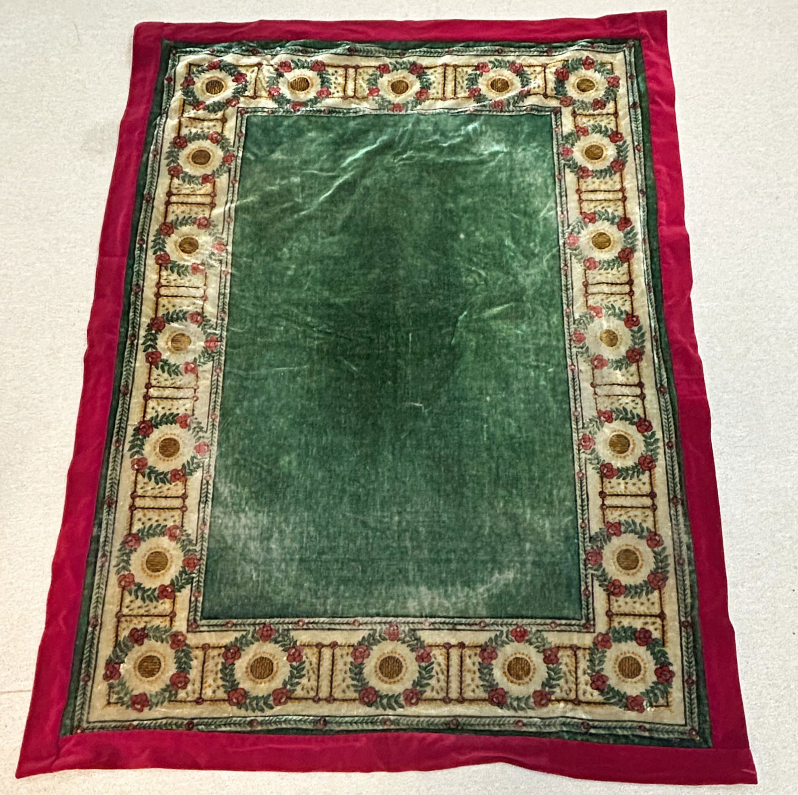 Vintage Velvet Tablecloth: Vintage Velvet Tablecloth, approximate size 59"H x 79"W