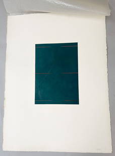 Modern Lithograph by Agnes Hart: Modern Litho, Pencil signed by Hart, 74 at Lower Right , sight size 22''h x 30''w