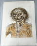 Vintage Self Portrait Lithography by Anita Toney