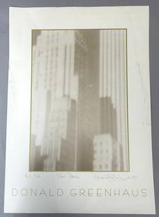 Signed and Numbered Donald Greenhous Print: Contemporary Print, Donald Greenhouse, Dedicated and Pencil Signed by Donald Greenhous 1995 at Lower Right, sight size 27''h x 19''w