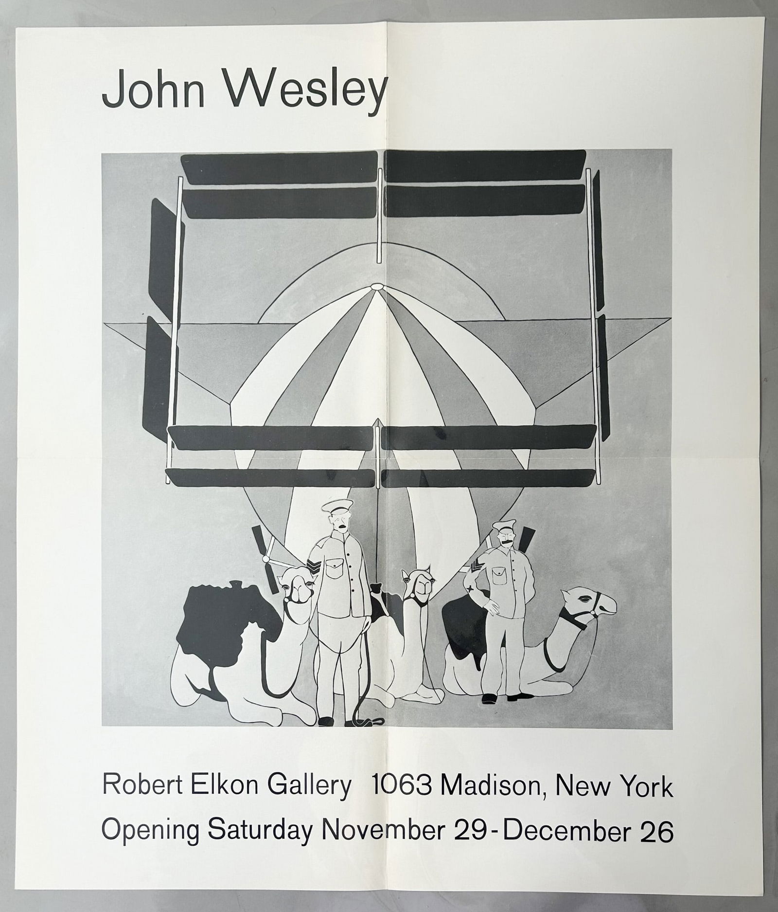 Vintage John Wesley Exhibition Poster Robert Elkon Gallery (1 of 3)