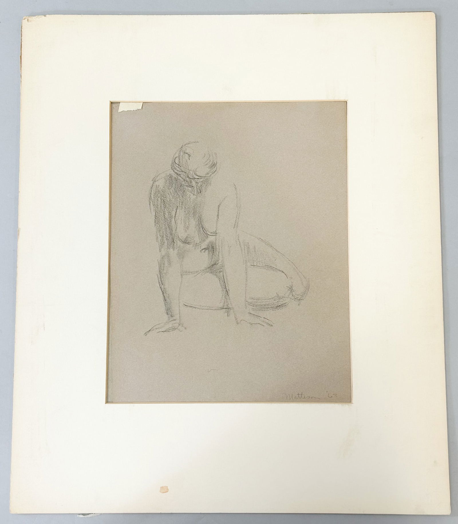 Pencil Drawing Woman Portrait on Paper by Mattesa (1 of 4)