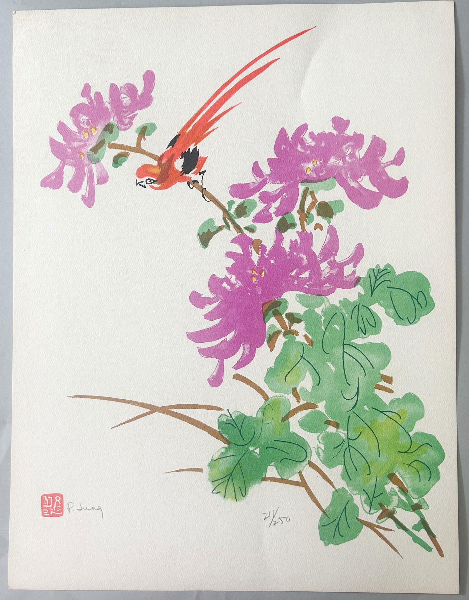 Pencil Signed Lithography by P. Lung (1 of 4)