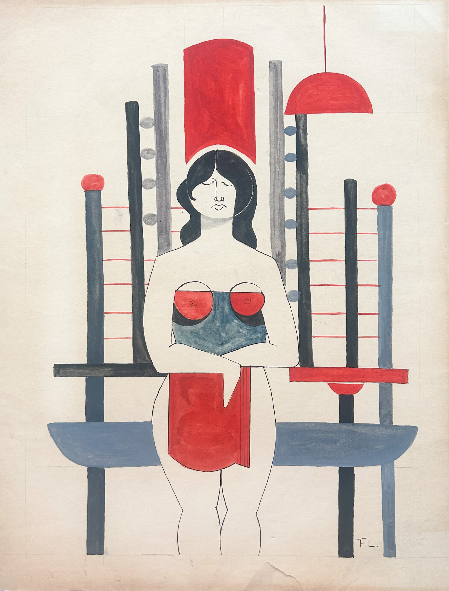 Contemporary Modern Woman Drawing by F.L. (1 of 4)