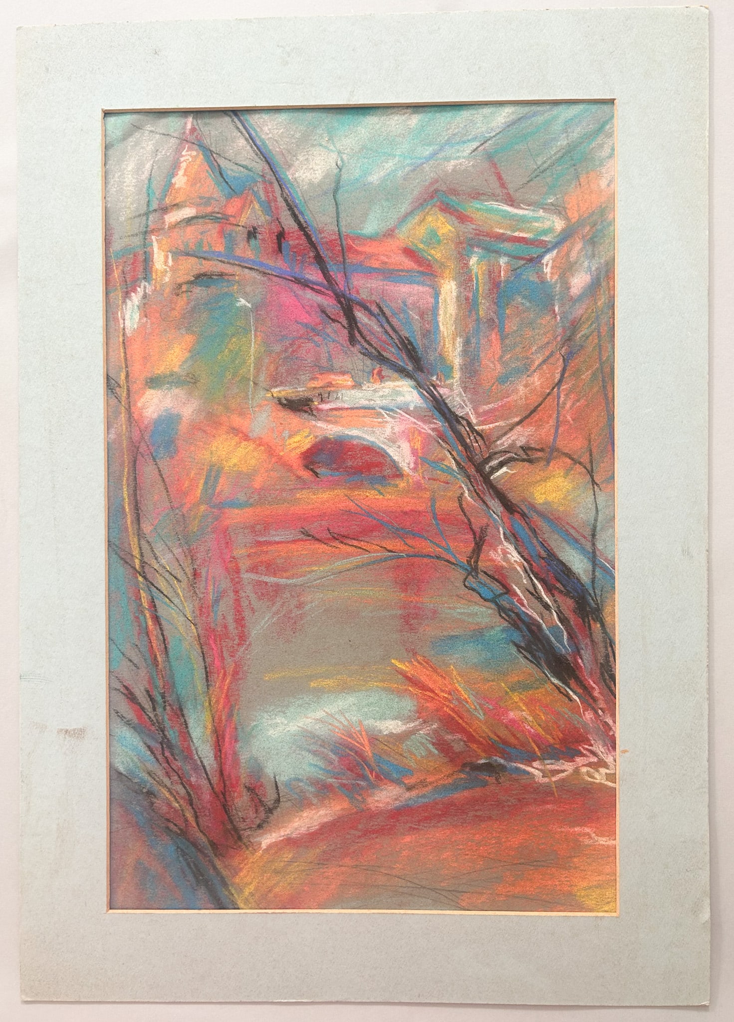 Pastel on Paper Abstract Painting by John Shayn (1 of 5)