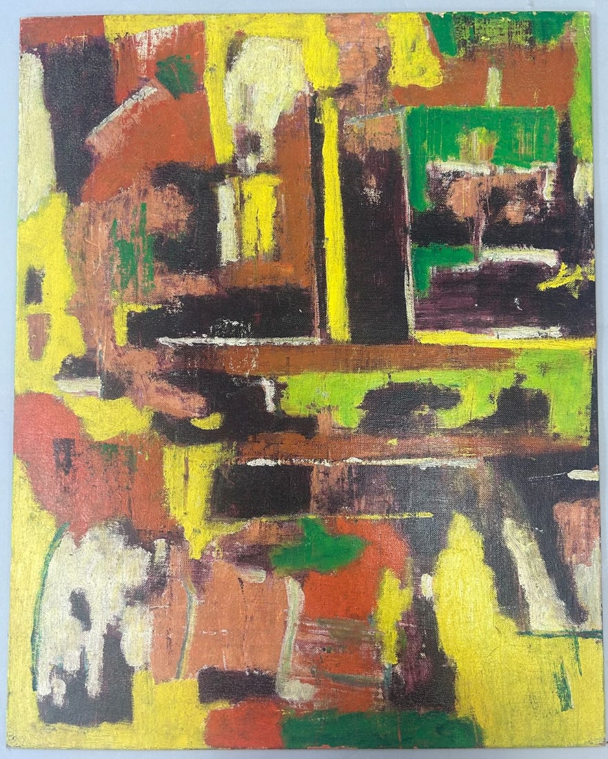 Contemporary Abstract Oil Painting on Canvas Board (1 of 3)