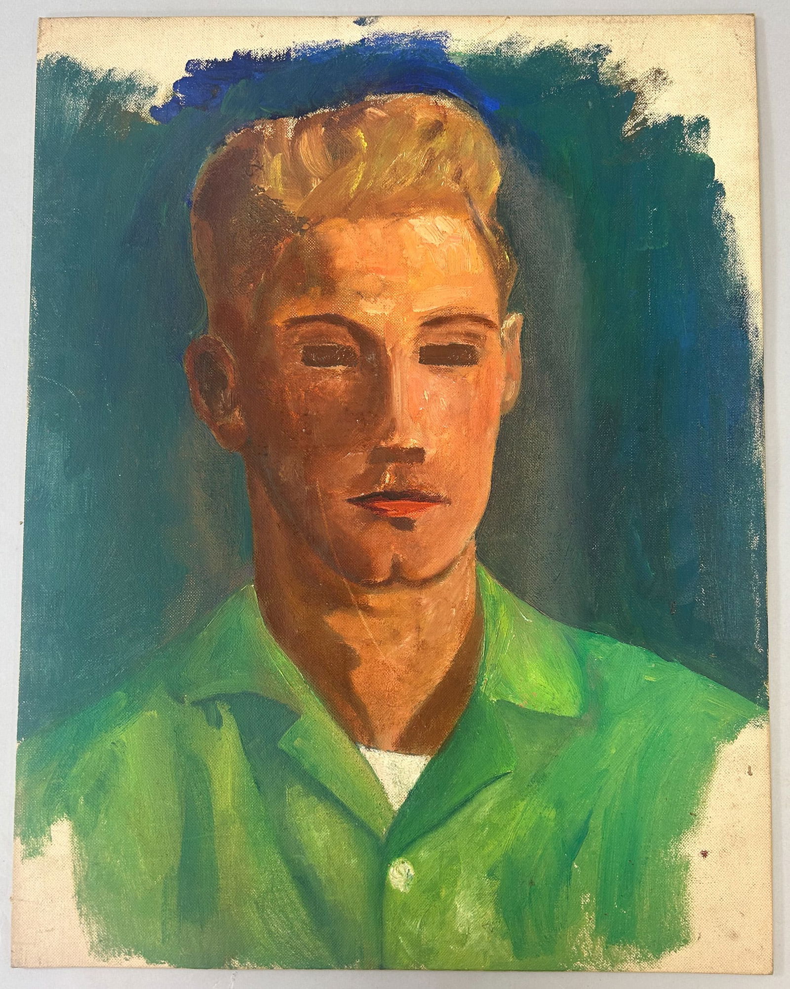 Oil on Canvas Board Portrait of A Young Man (1 of 3)