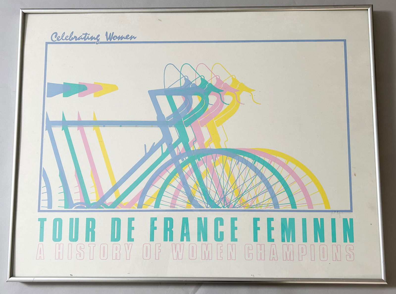 Vintage Framed Poster, Celebrating Women, Tour de France Feminin-A History of Woman Champions (1 of 4)
