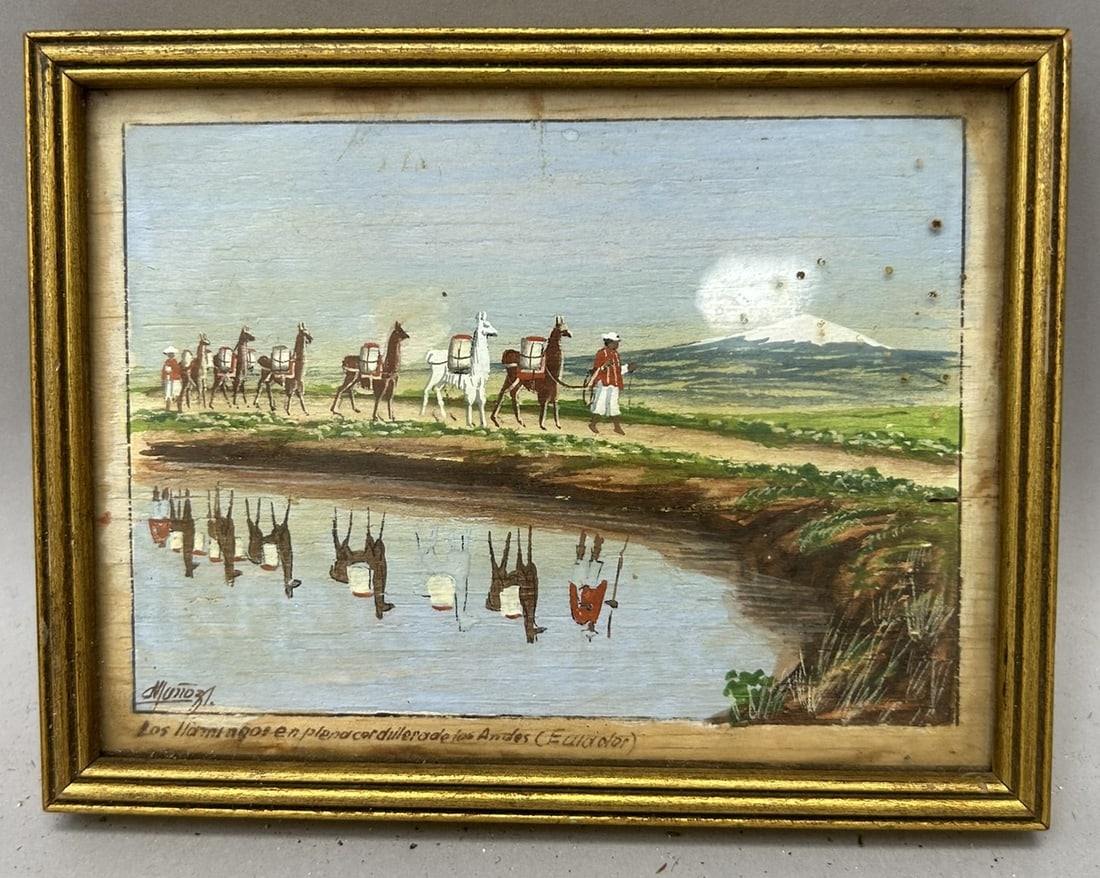 Oil on Board Ecuadorian Landscape Painting by Munoz (1 of 4)