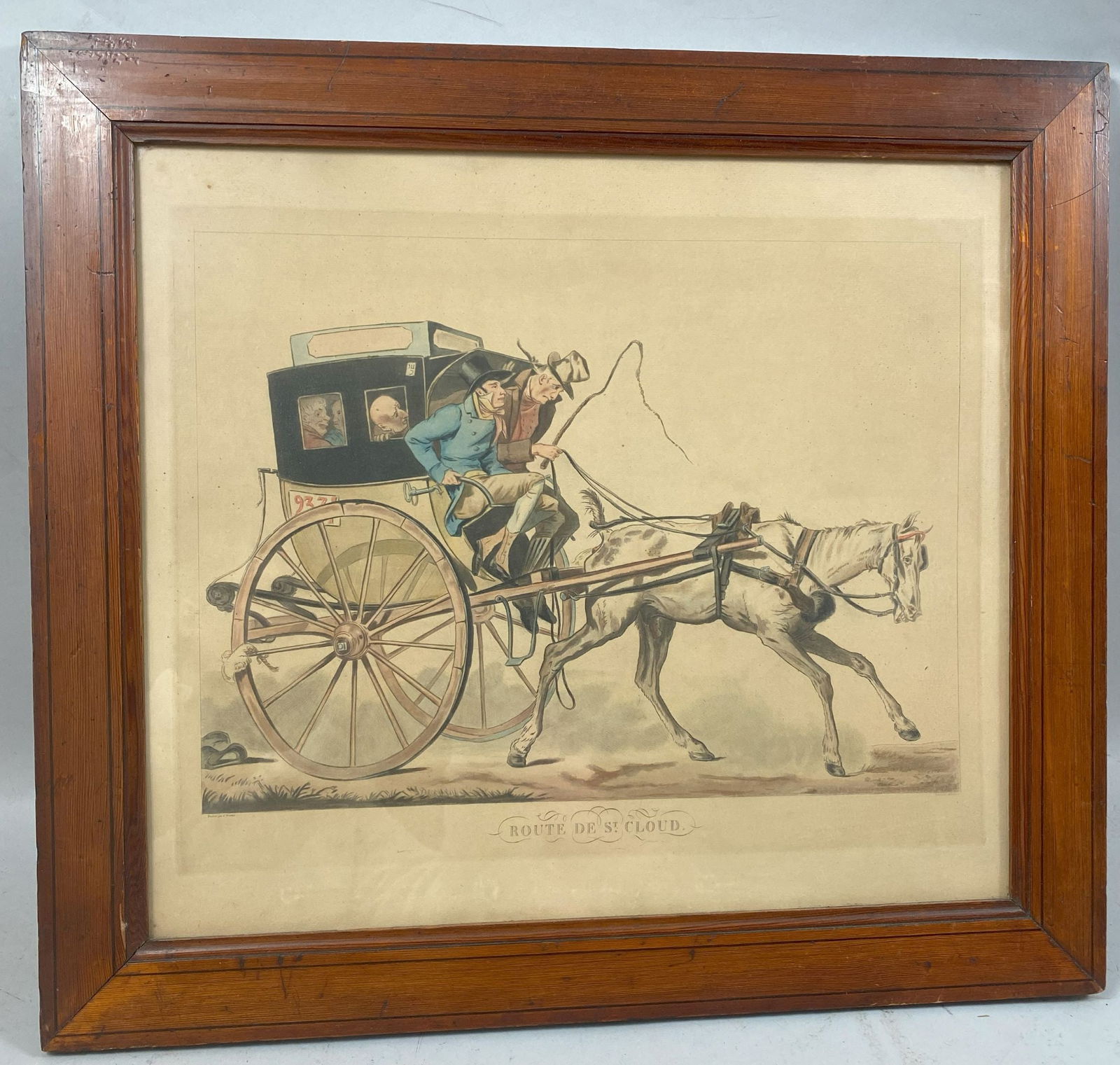 Vintage Print Route De St Cloud, Designed by C. Vornet (1 of 4)