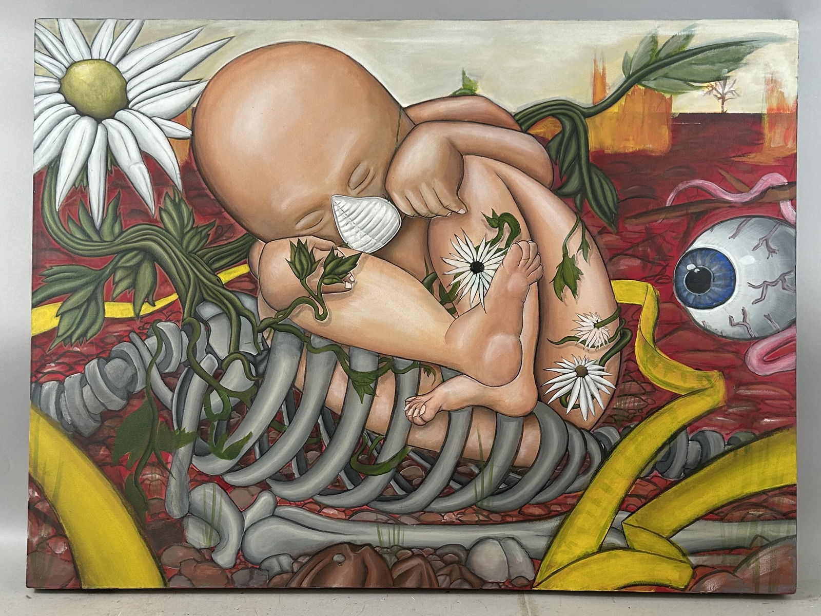 Michael Virok, Oil on Canvas Abstract Painting (1 of 5)